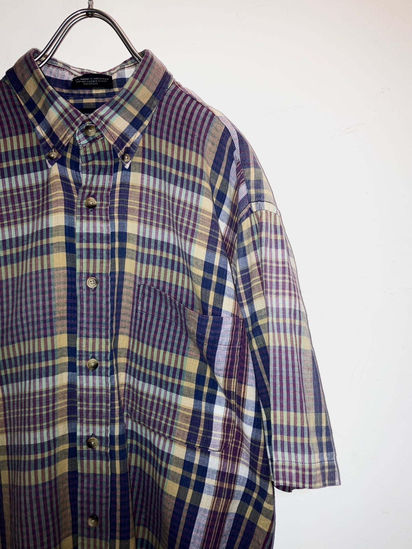 "LANDS'END" Old Madras Check Shirt