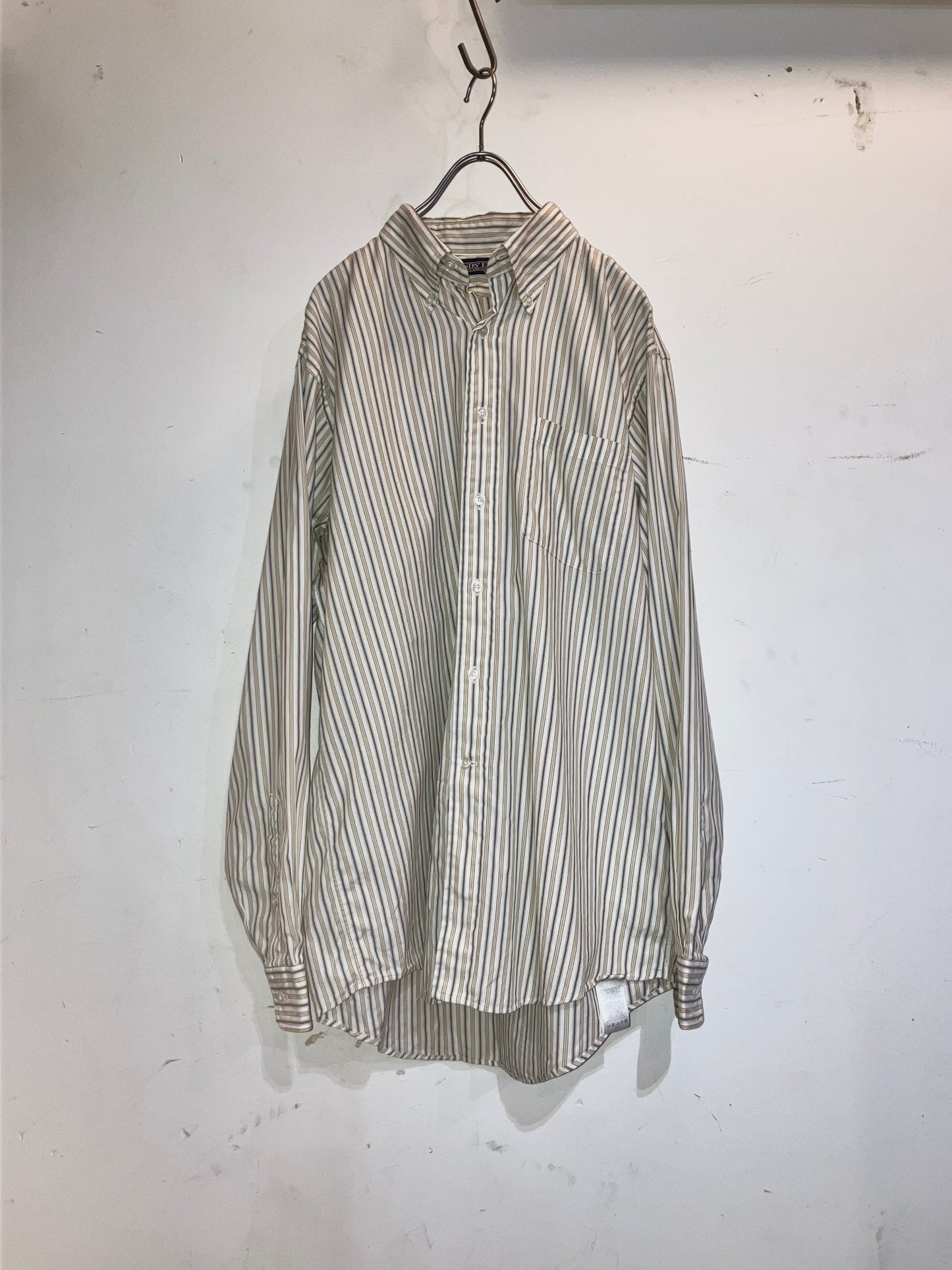 "LANDS'END" 00s Stripe Dress Shirt