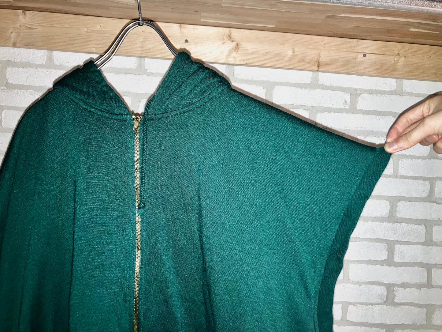 Old Oversized Zip Up Hoodie Vest