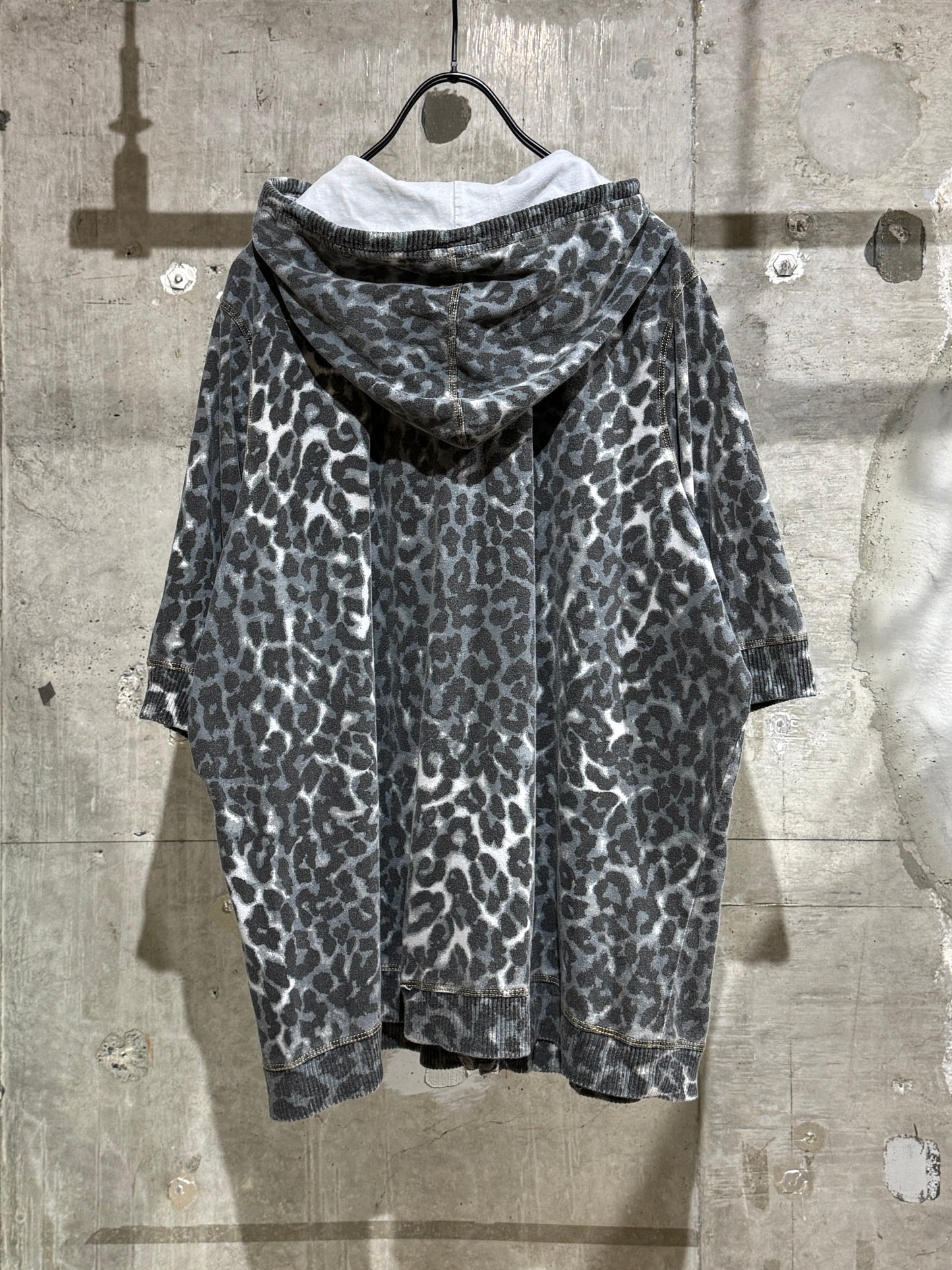 Leopard Zip-up SS Hoodie