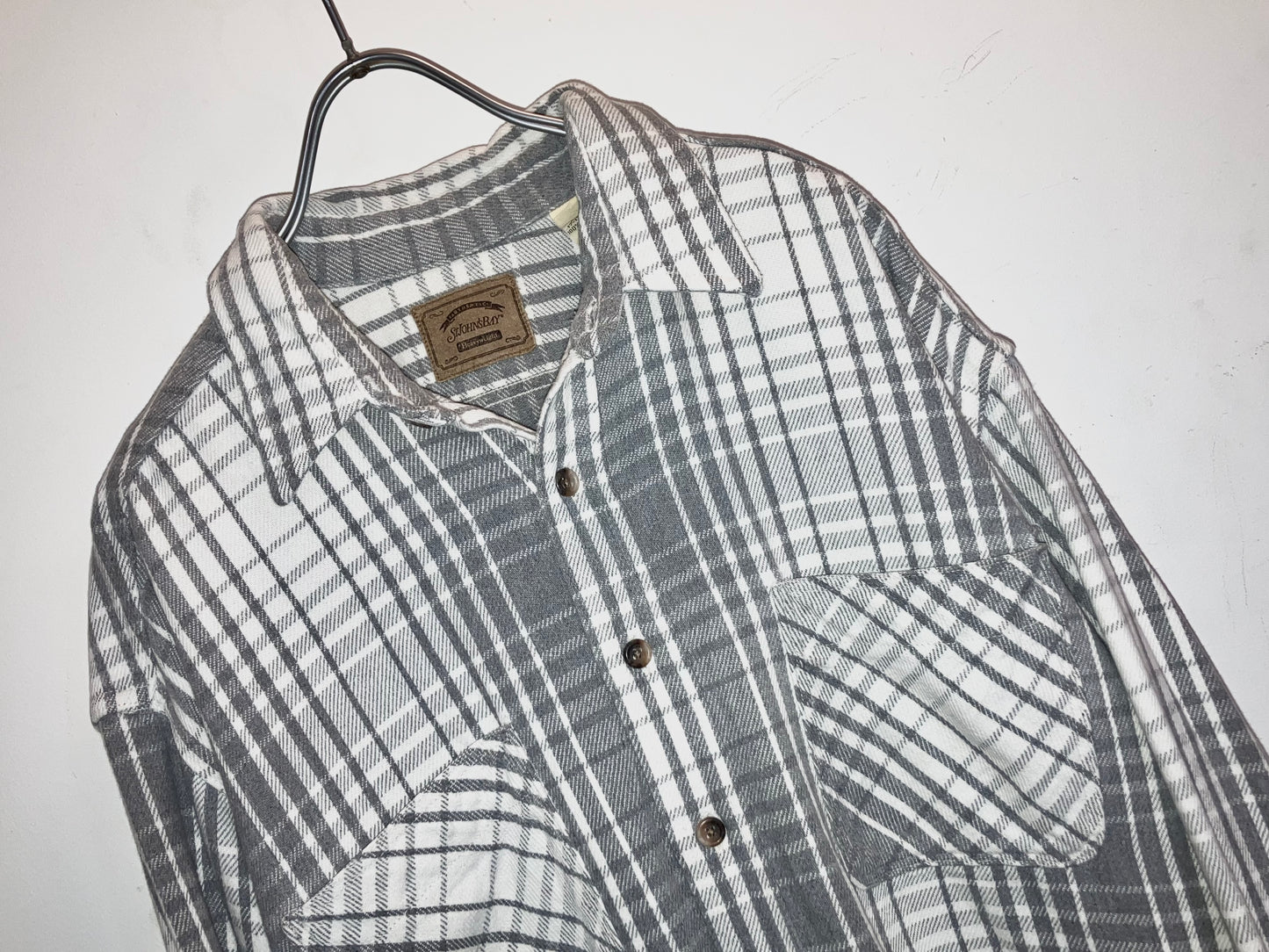 "ST JOHN'S BAY" Old Heavy Flannel Check Shirt