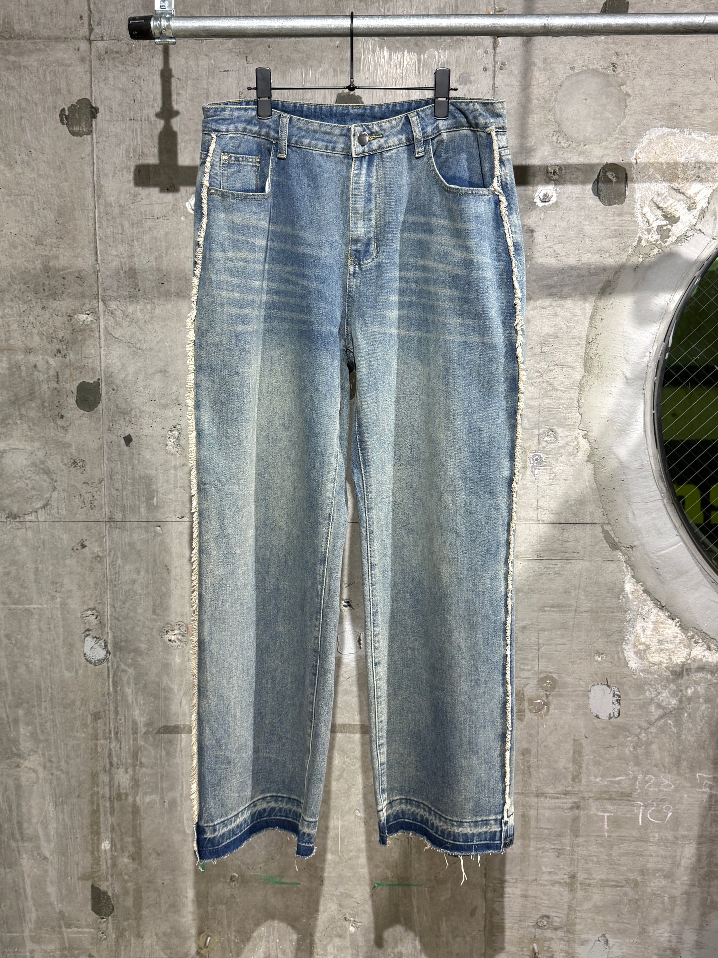 Side Fringe Denim Pants