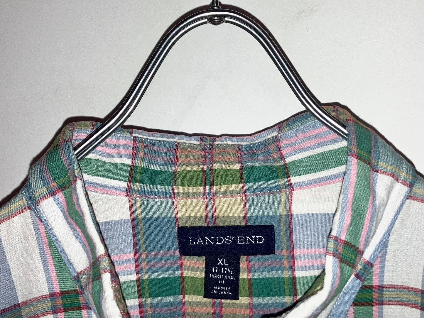 "LANDS'END" Old Check Shirt