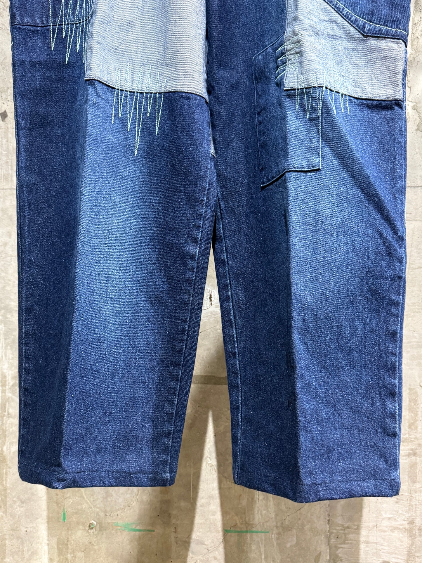 Noiz Jeans Patchwork Design Denim Pants
