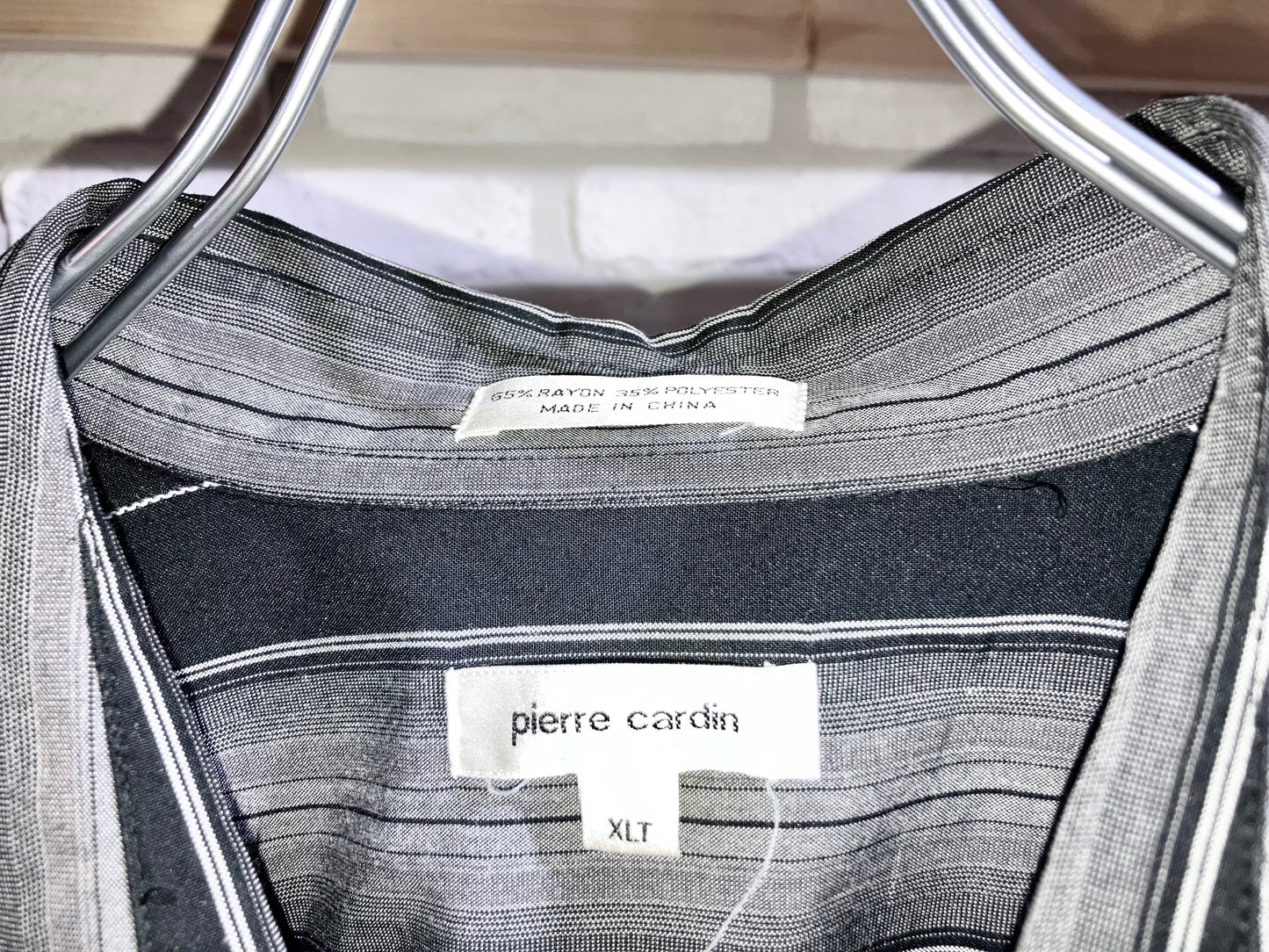 "pierre cardin" Old Oversized Stripe Shirt