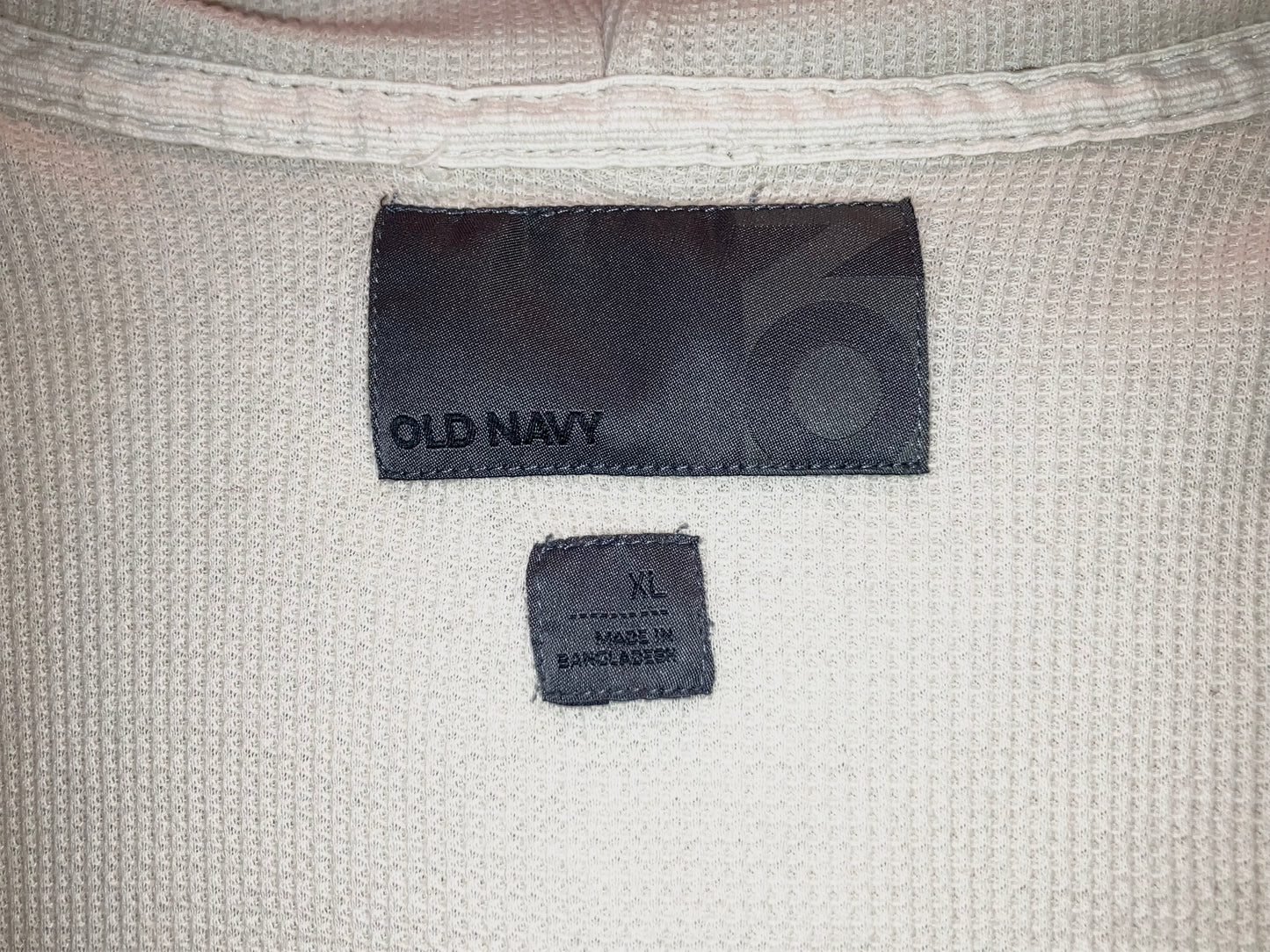 "OLD NAVY" 00s Border Pattern Thermal Liner Zip Up Hoodie