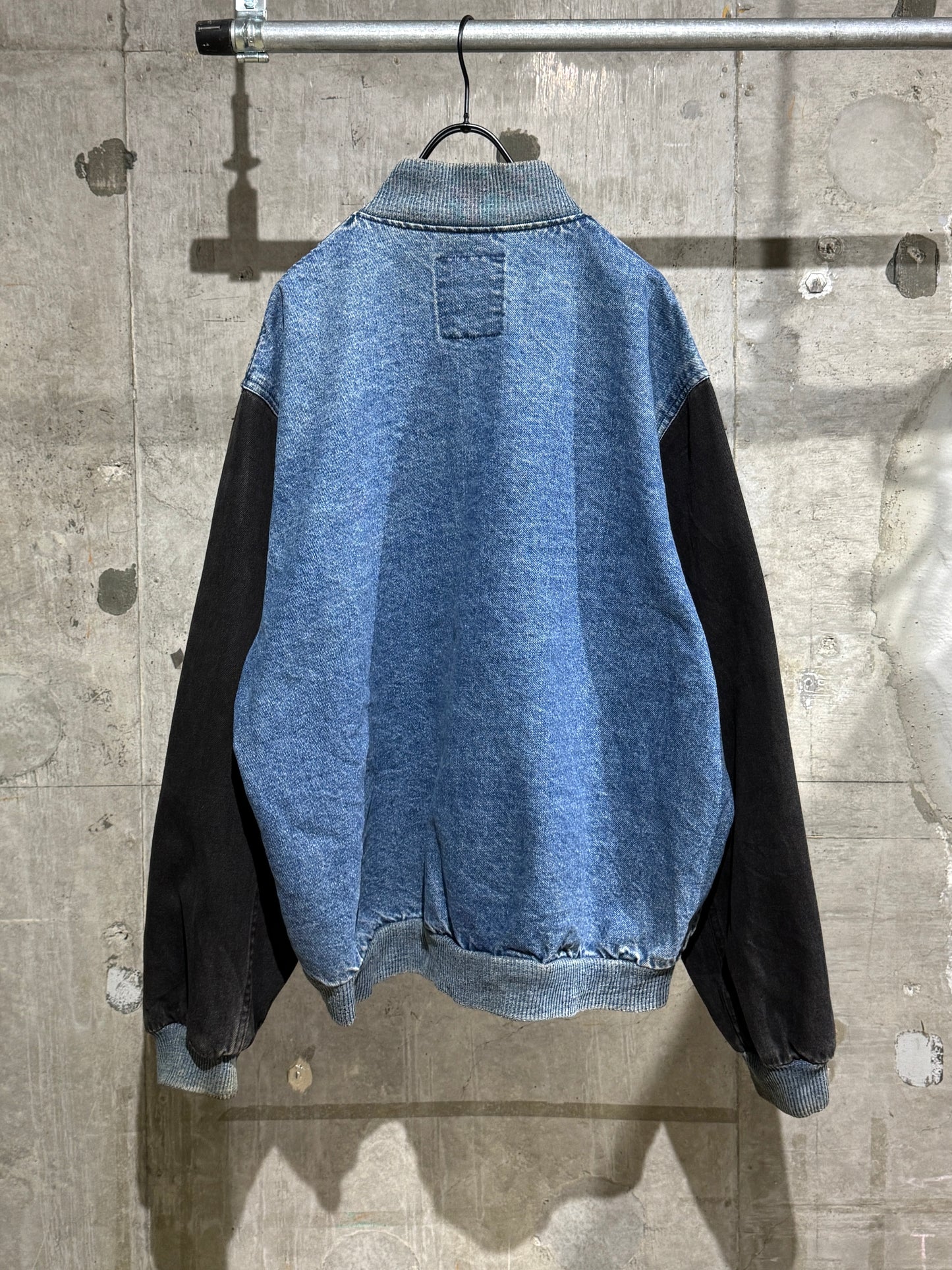 Vintage Denim Varsity Jacket
