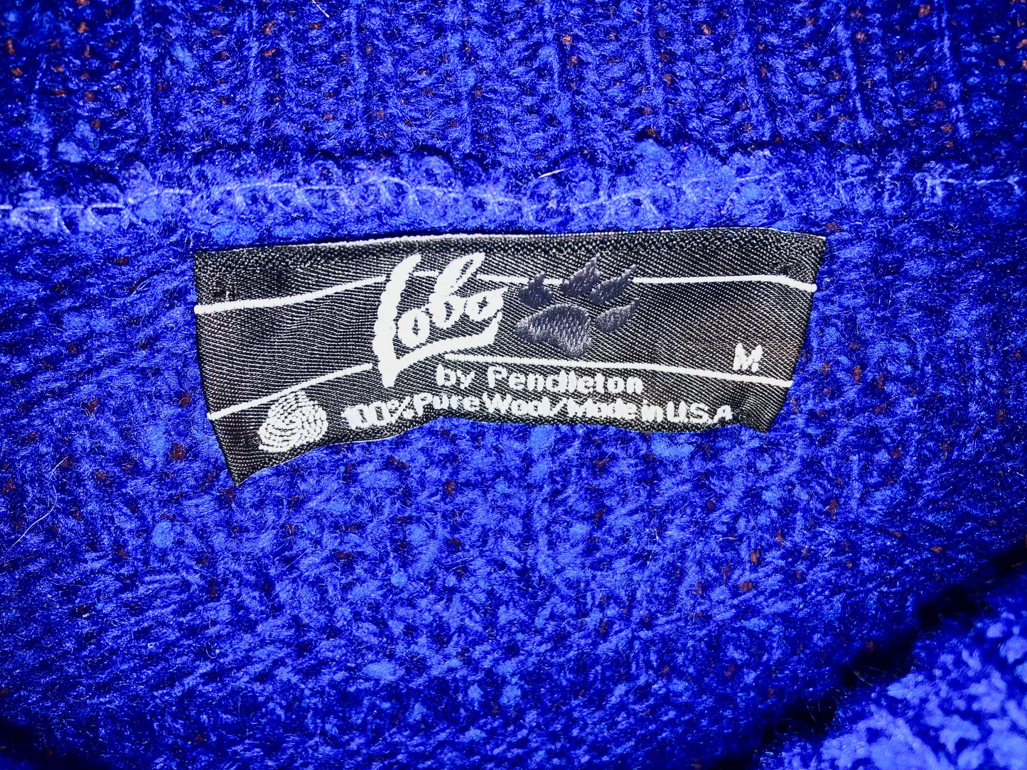 "Lobo by Pendleton" Vintage Knit Sweater "Nice Color"