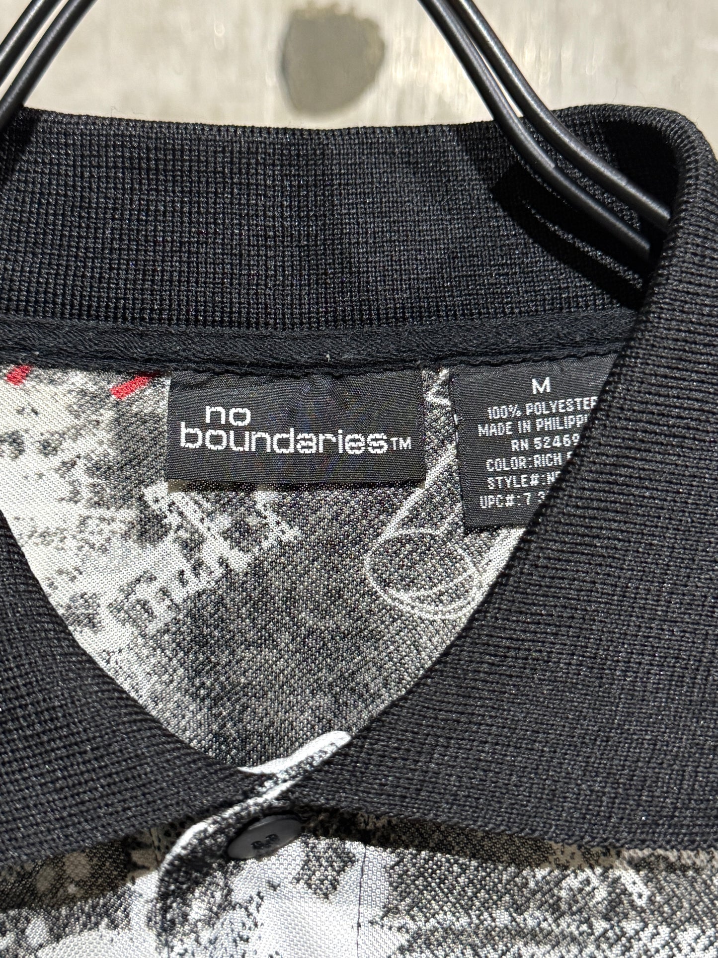 No Boundaries Oversized Abstract Graphic Polo Shirt