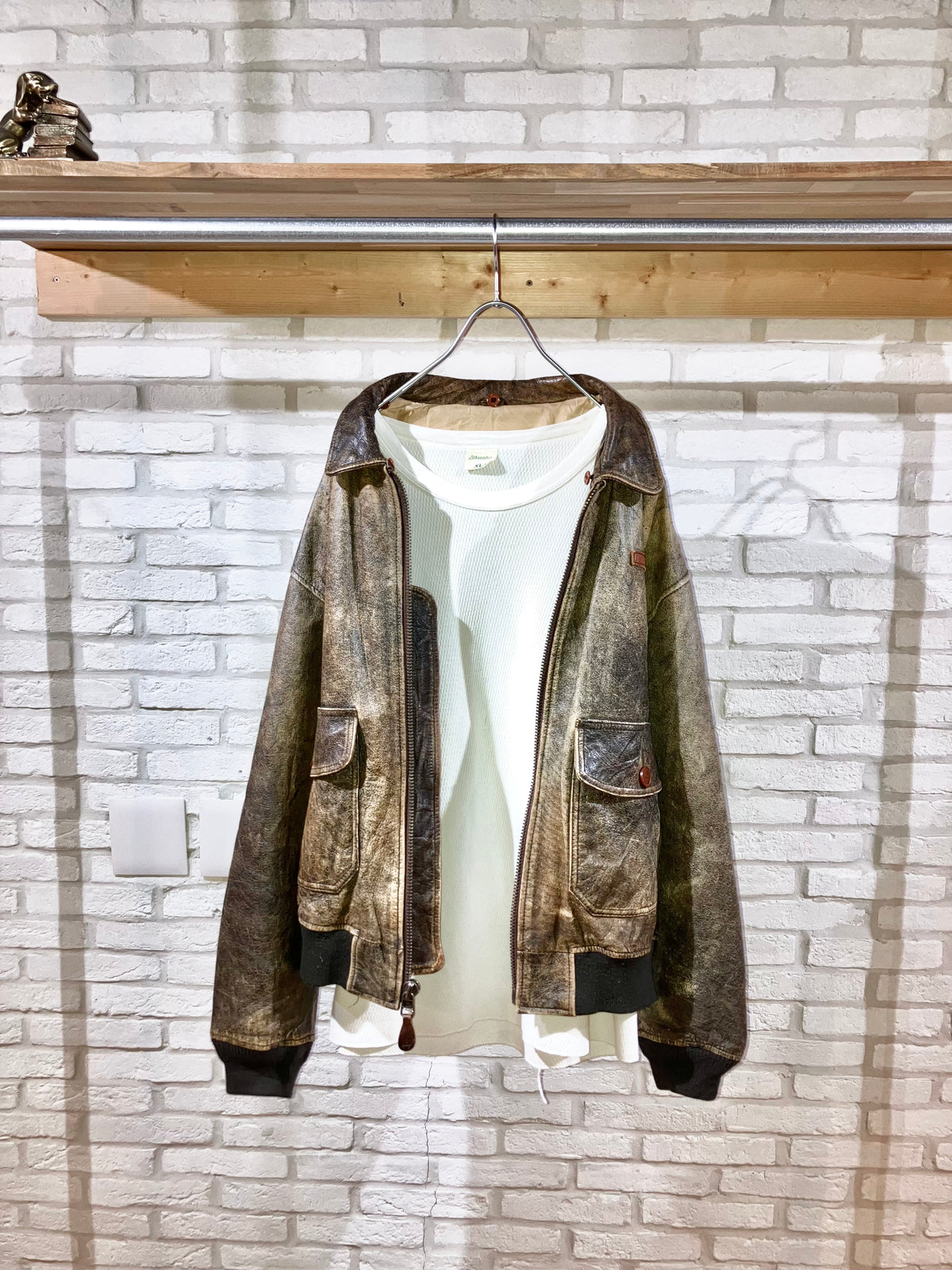 "AVIREX" Old Oversized Leather G-1 JKT