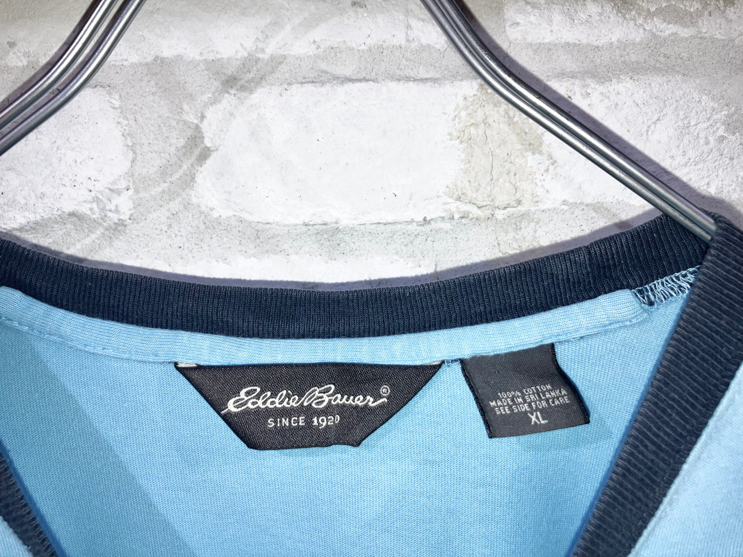 "Eddie Bauer" 00s Printed Ringer Tee