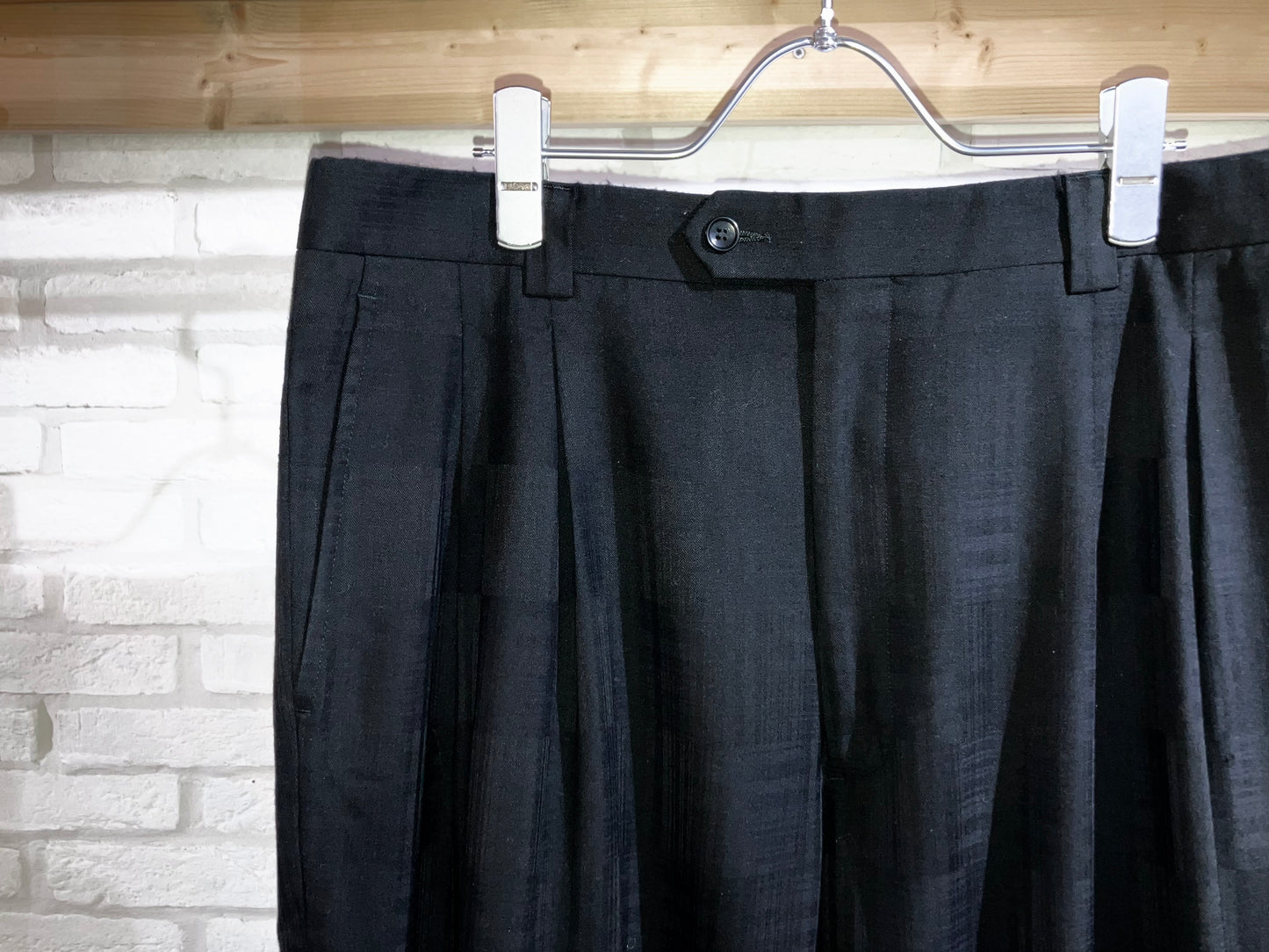 00s Check Wide Slacks