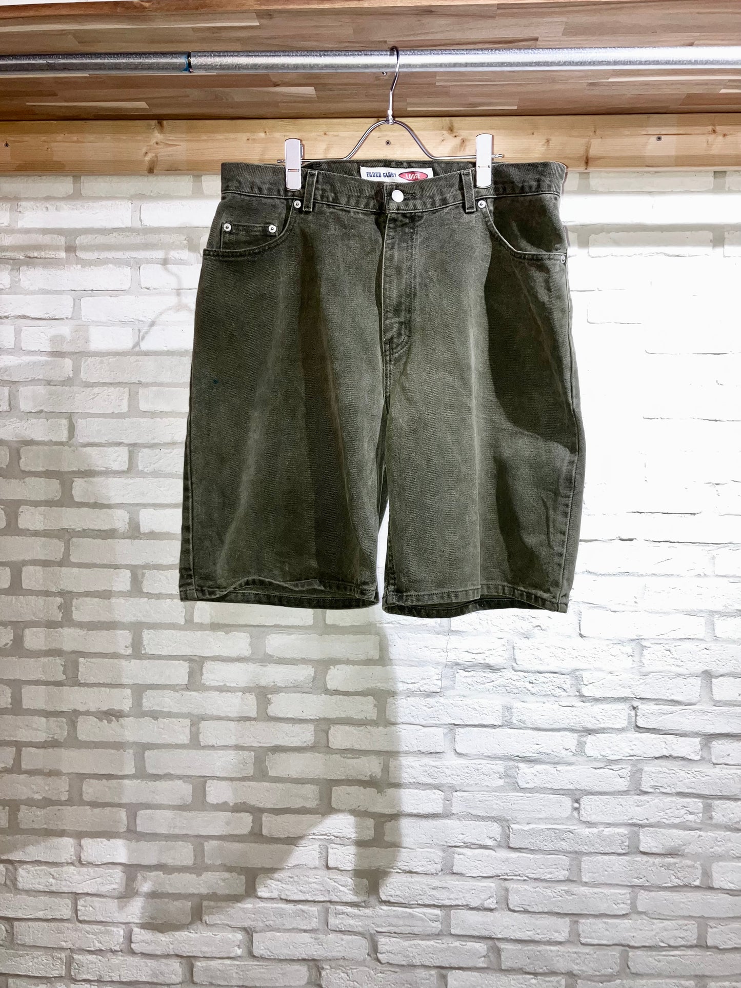 Old Color Denim Wide Shorts