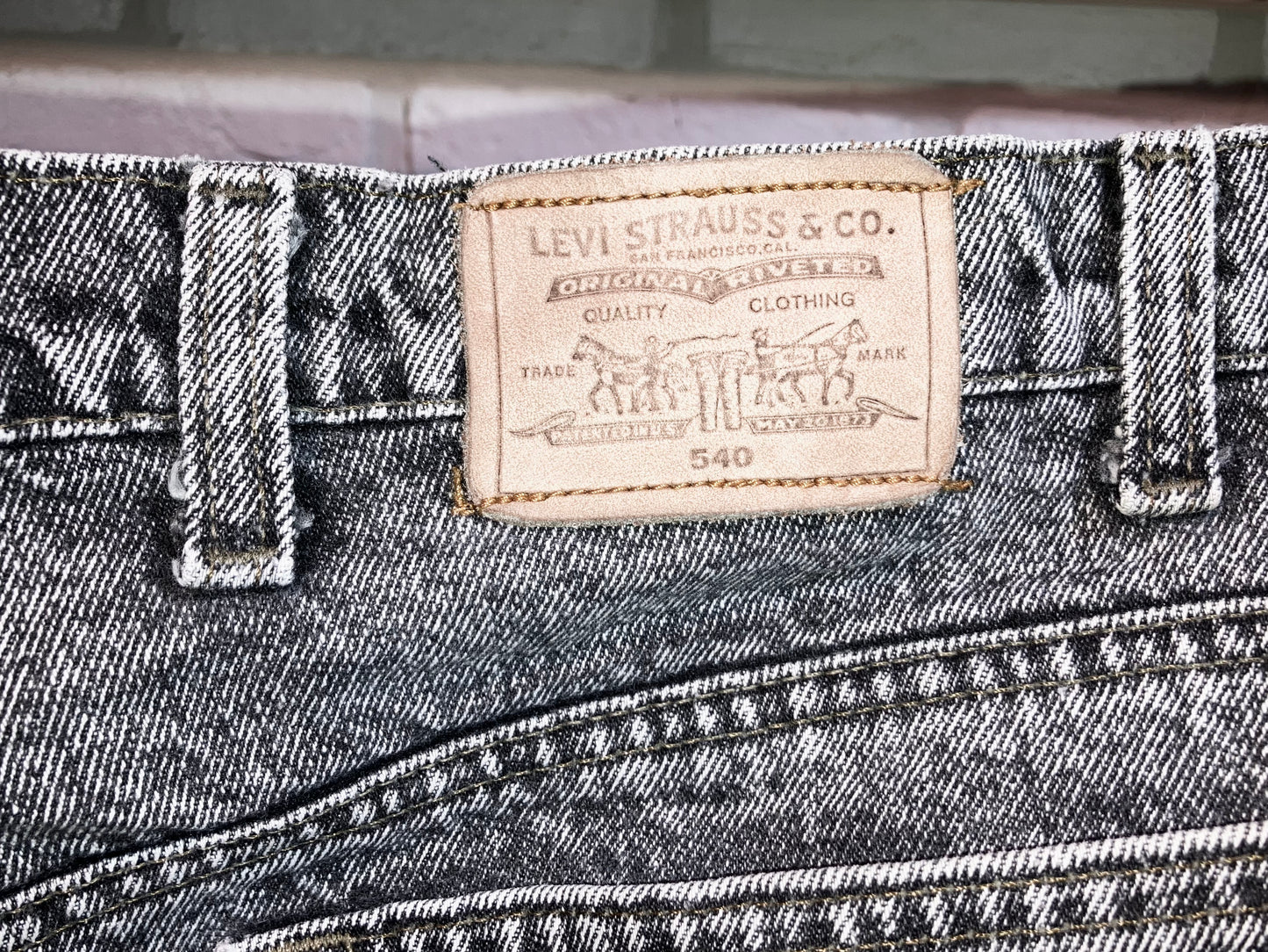 "Levi's" Old Chemical Wash Denim Pants "Super Big Size!!!"