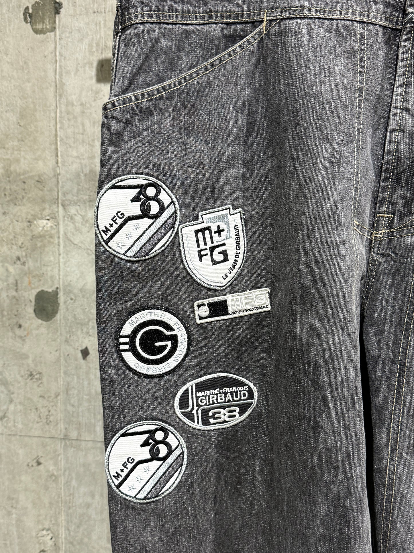 Marithe Francois Girbaud Patch Design Denim Pants