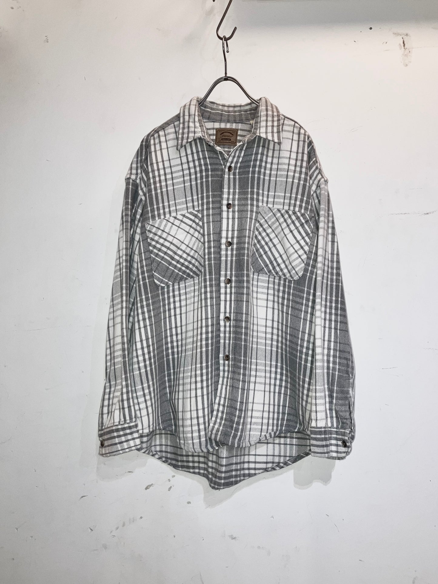 "ST JOHN'S BAY" Old Heavy Flannel Check Shirt