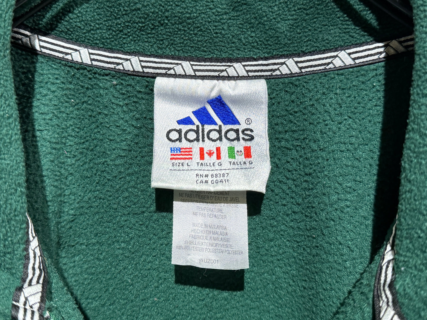 old Adidas Fleece Zip-up Jacket