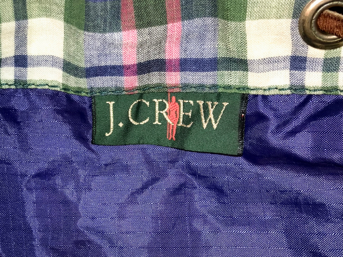 "J.CREW" Old Madras Check Bag