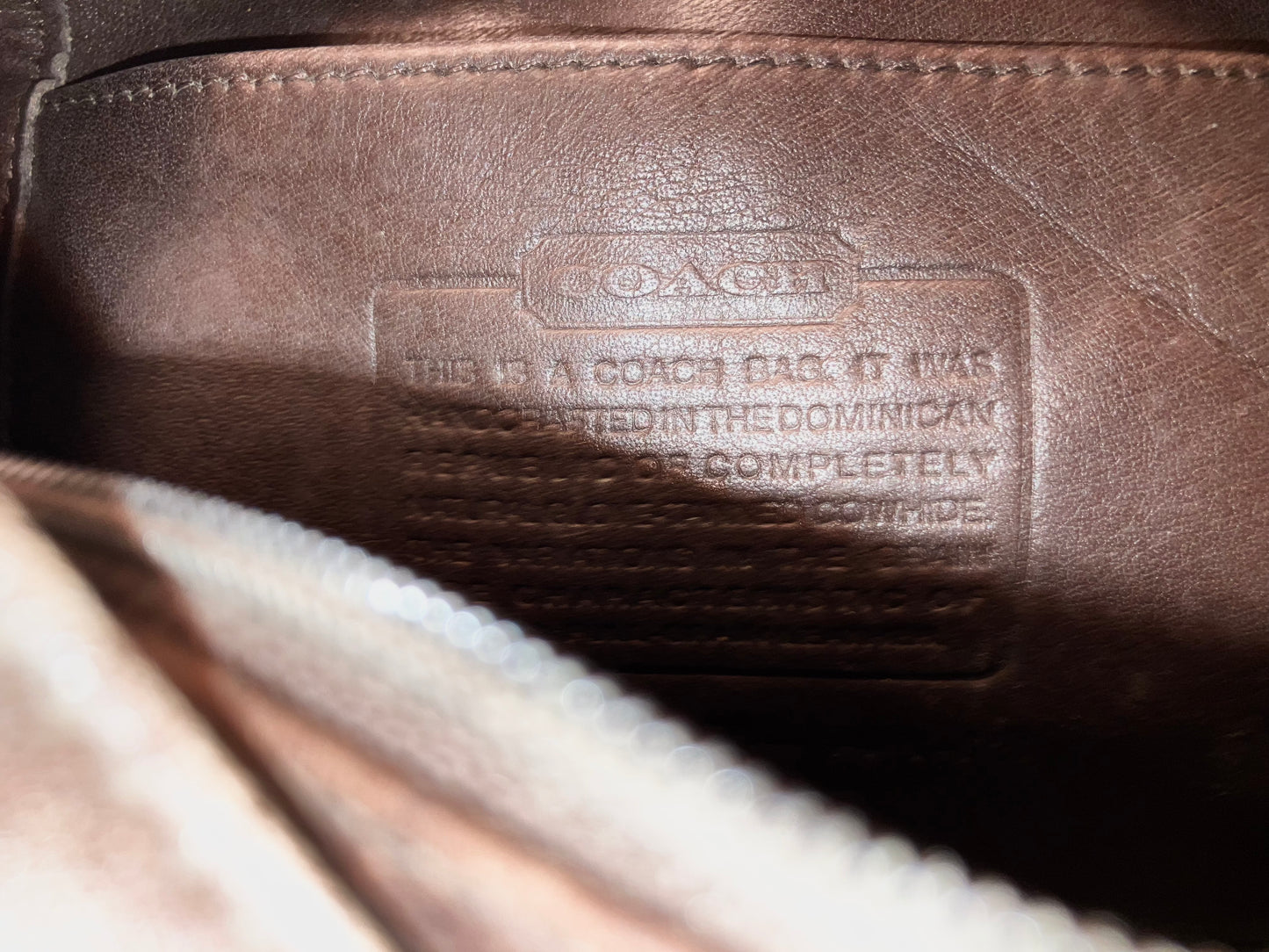 "COACH" Old Design Leather Bag