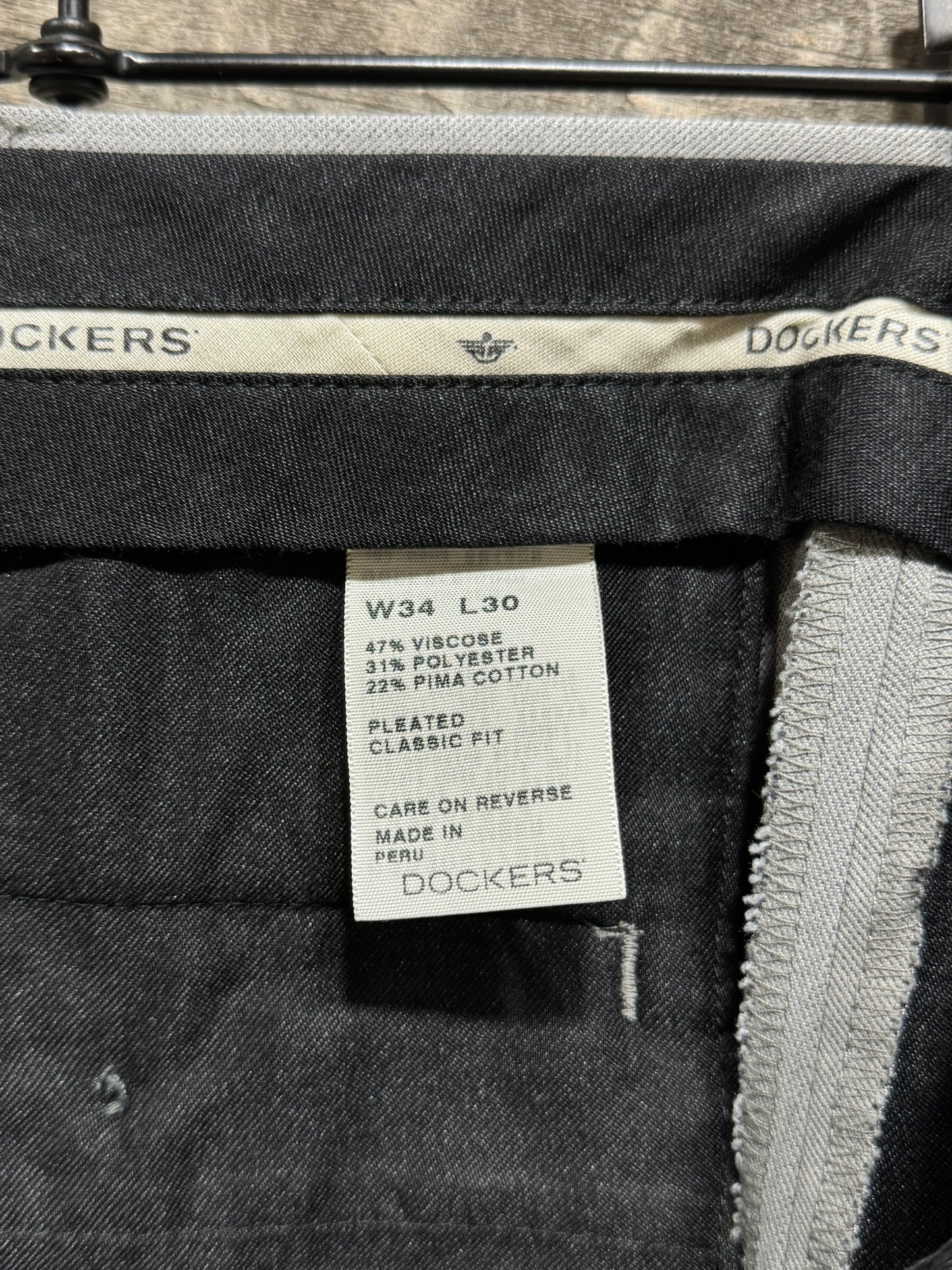 Dockers Grey Tuck Slacks