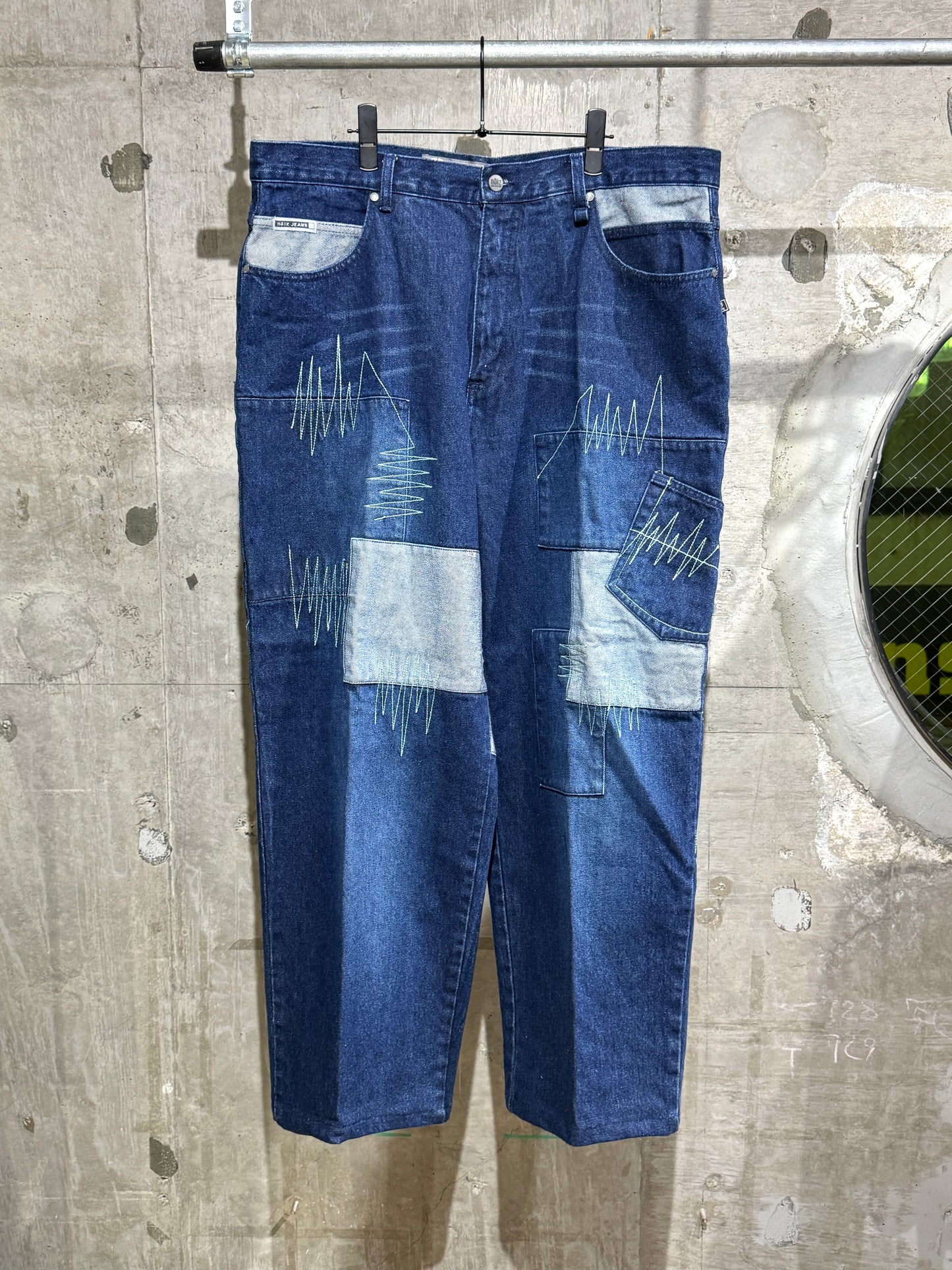 Noiz Jeans Patchwork Design Denim Pants