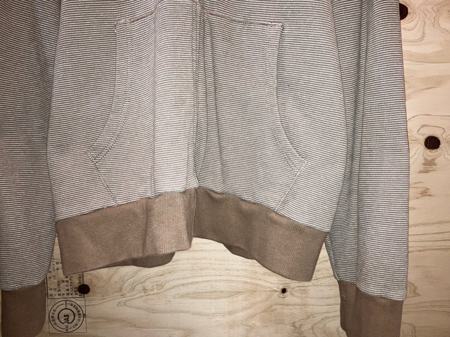 "OLD NAVY" 00s Border Pattern Thermal Liner Zip Up Hoodie