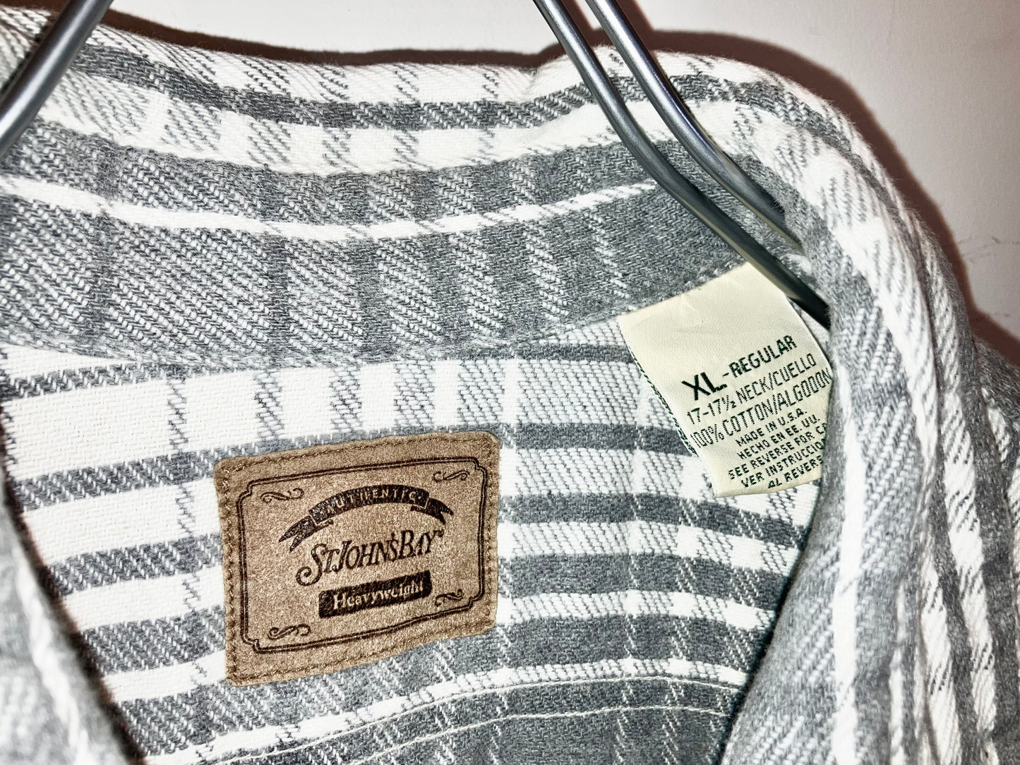 "ST JOHN'S BAY" Old Heavy Flannel Check Shirt