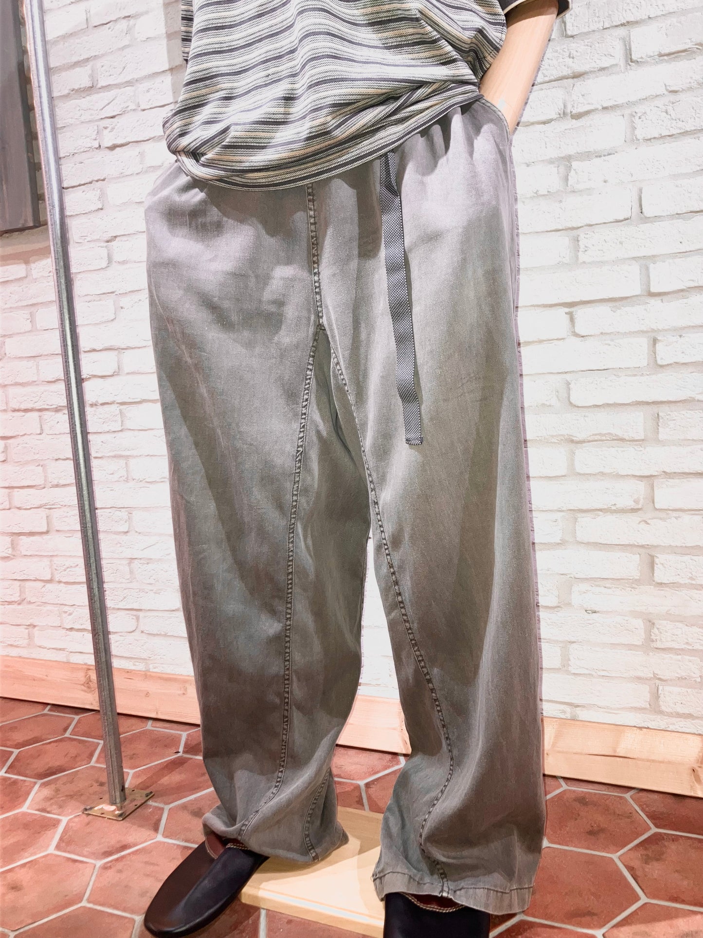 Old Linen&Cotton Climbing Wide Pants
