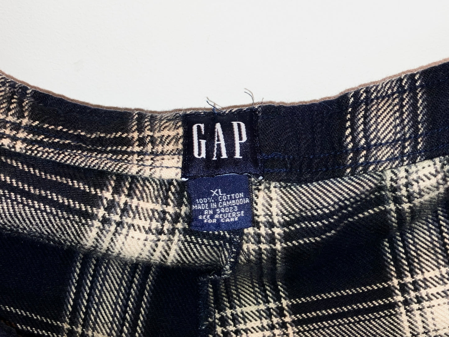 "GAP" Old Super Wide Check Cargo EZ Pants