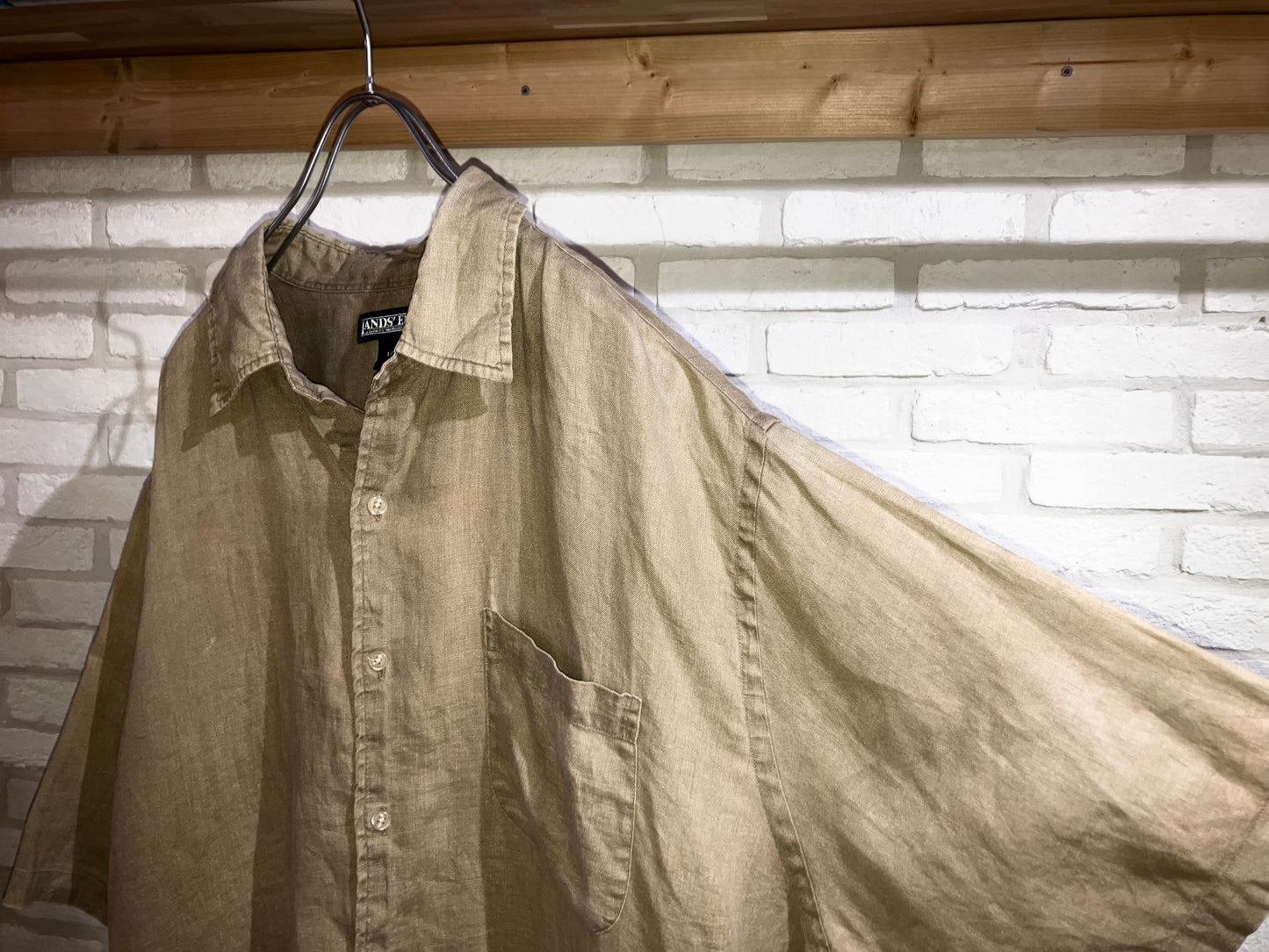 "LANDS'END" Old Oversized Linen Shirt