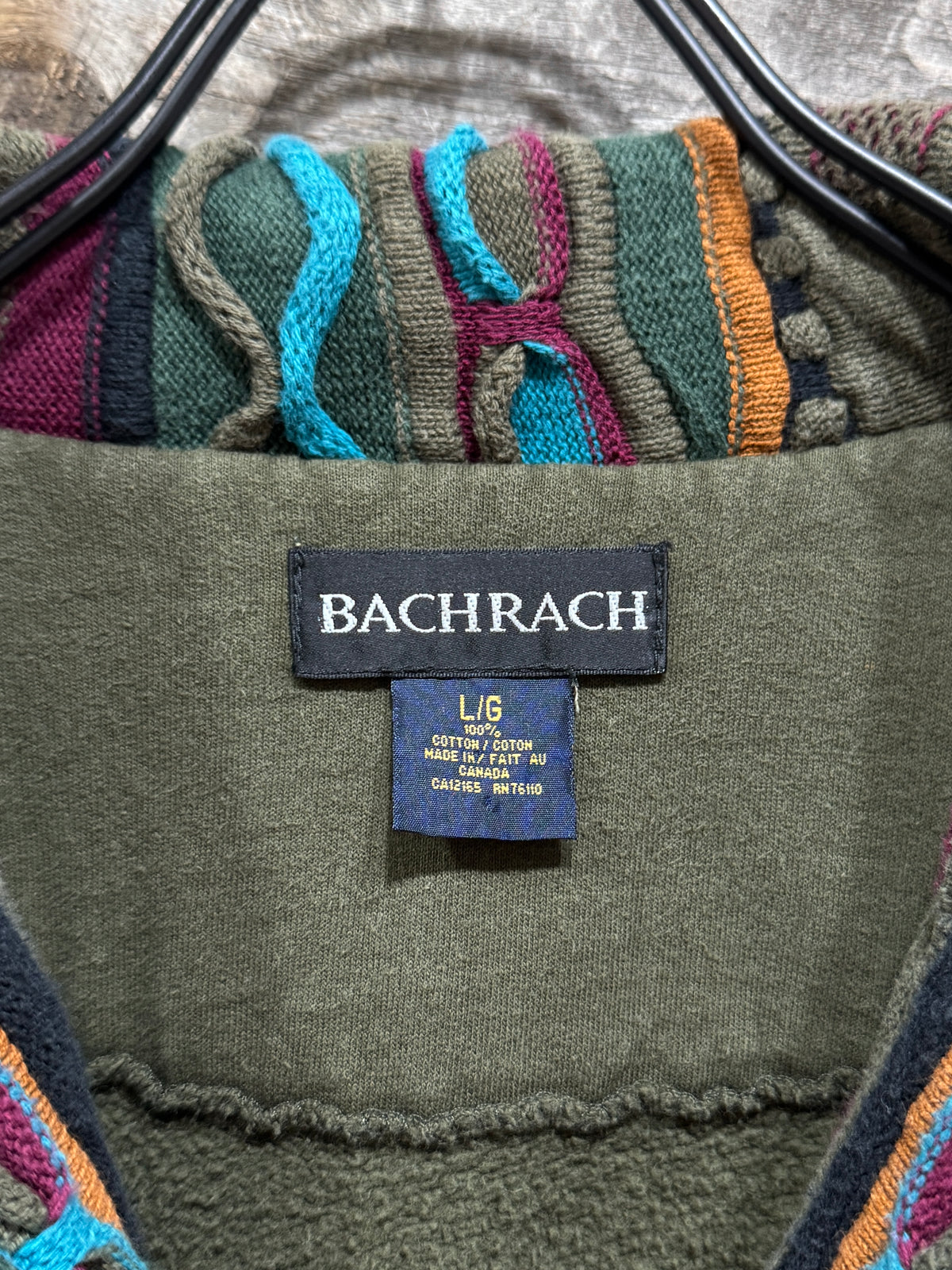 Bachrach 3D Knit Trim Half-Zip Pullover Sweatshirt