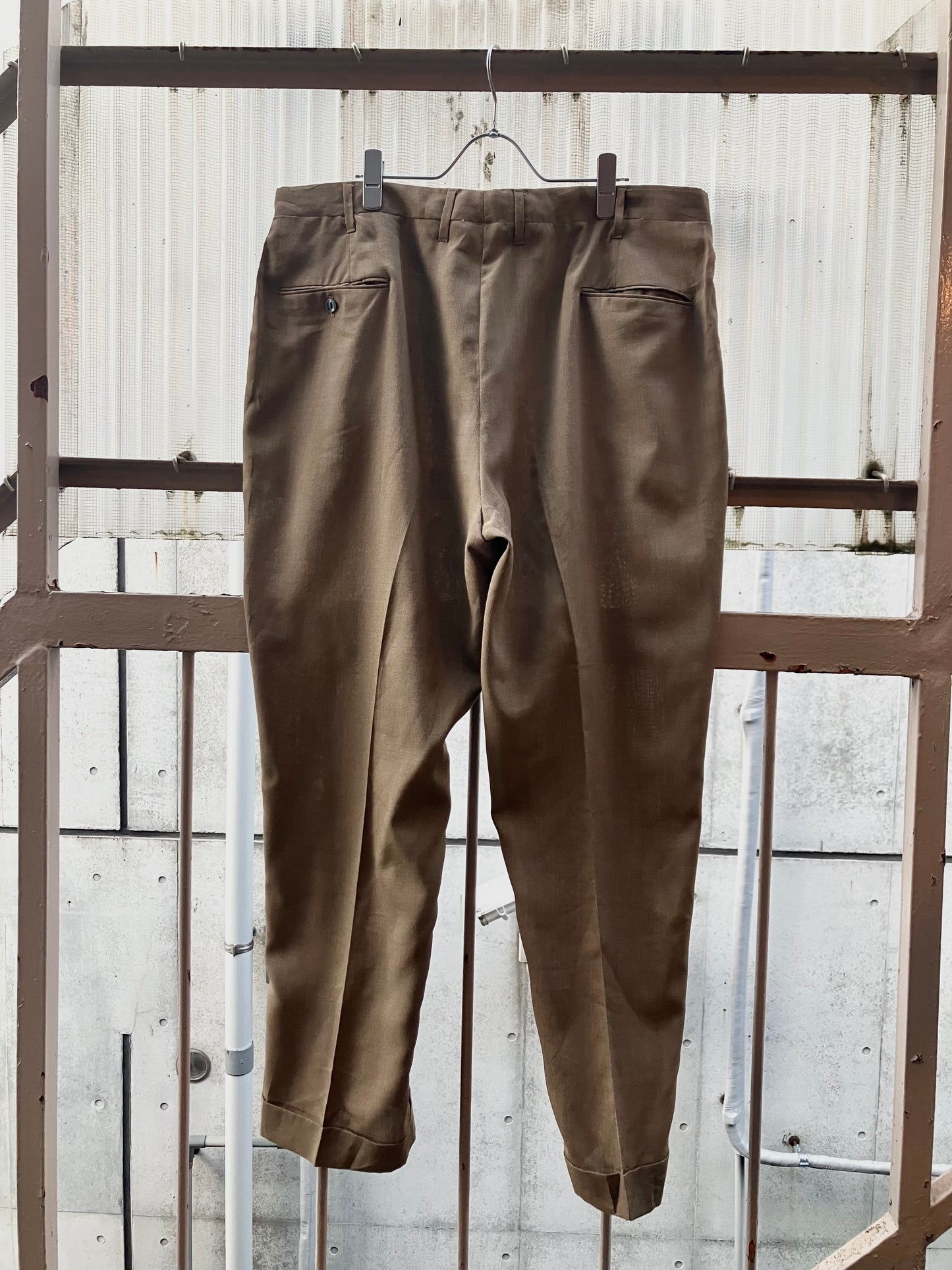 Vintage Summer Wool Wide Slacks "Super Big Size!!!"