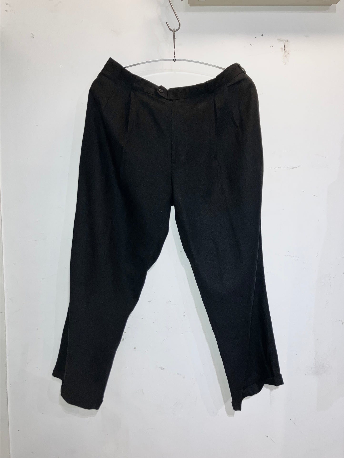 "PERRY ELLIS" Old Linen&Rayon Super Wide Slacks