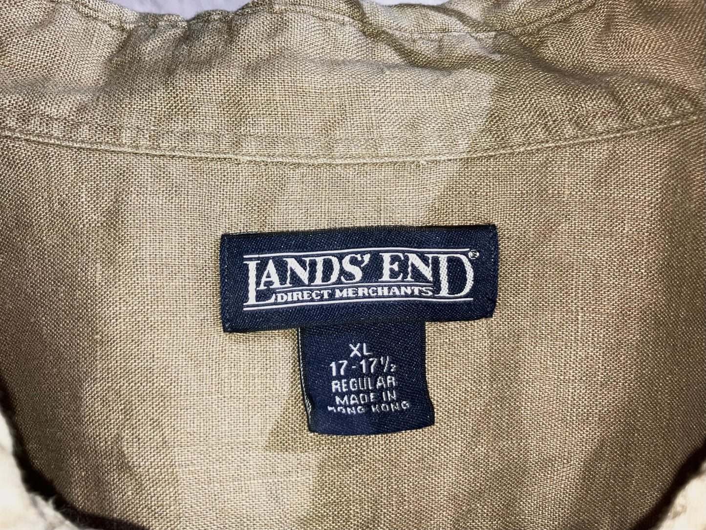 "LANDS'END" Old Oversized Linen Shirt