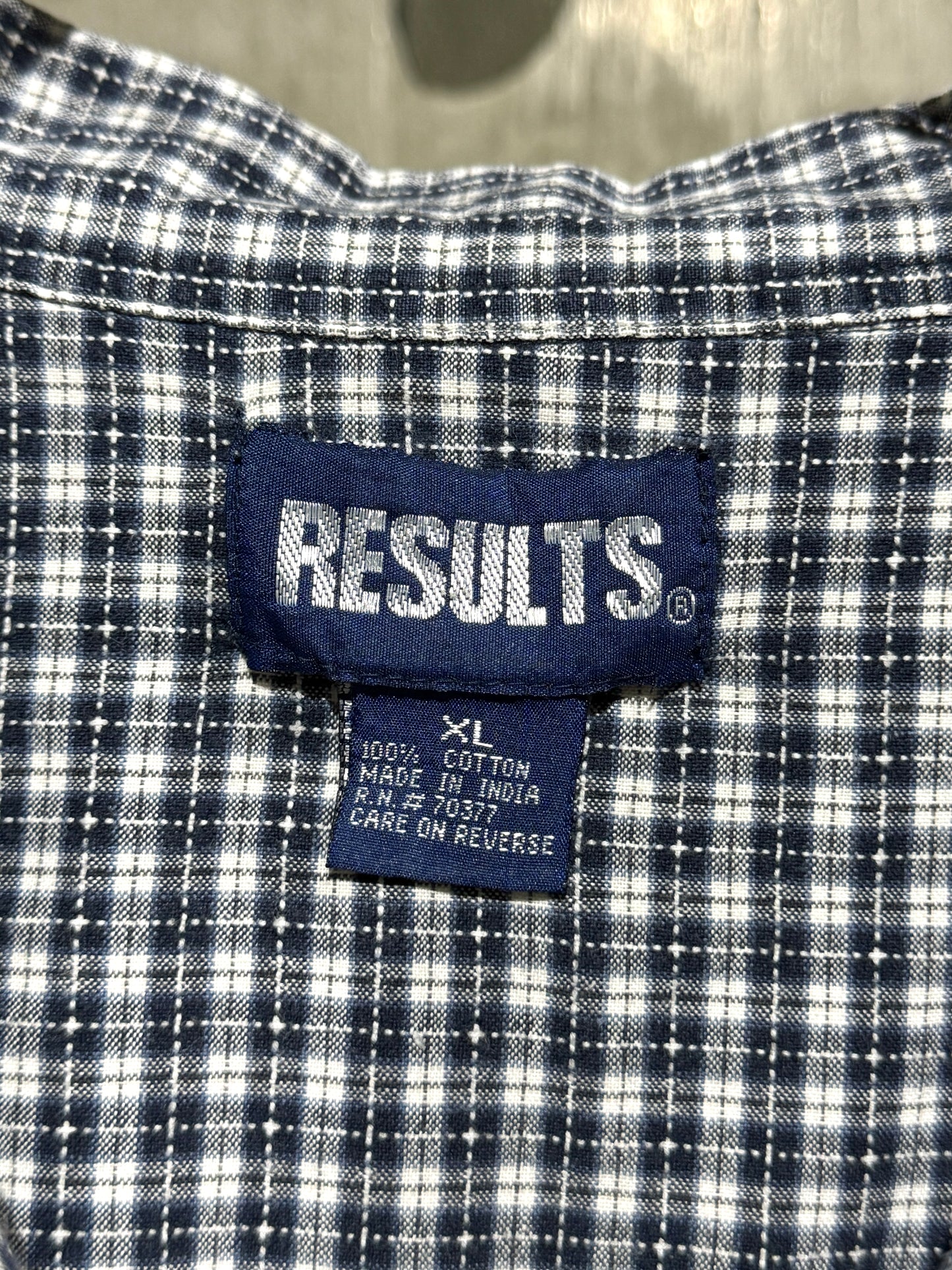 00s RESULTS Lightweight Zip-up Plaid Shirt