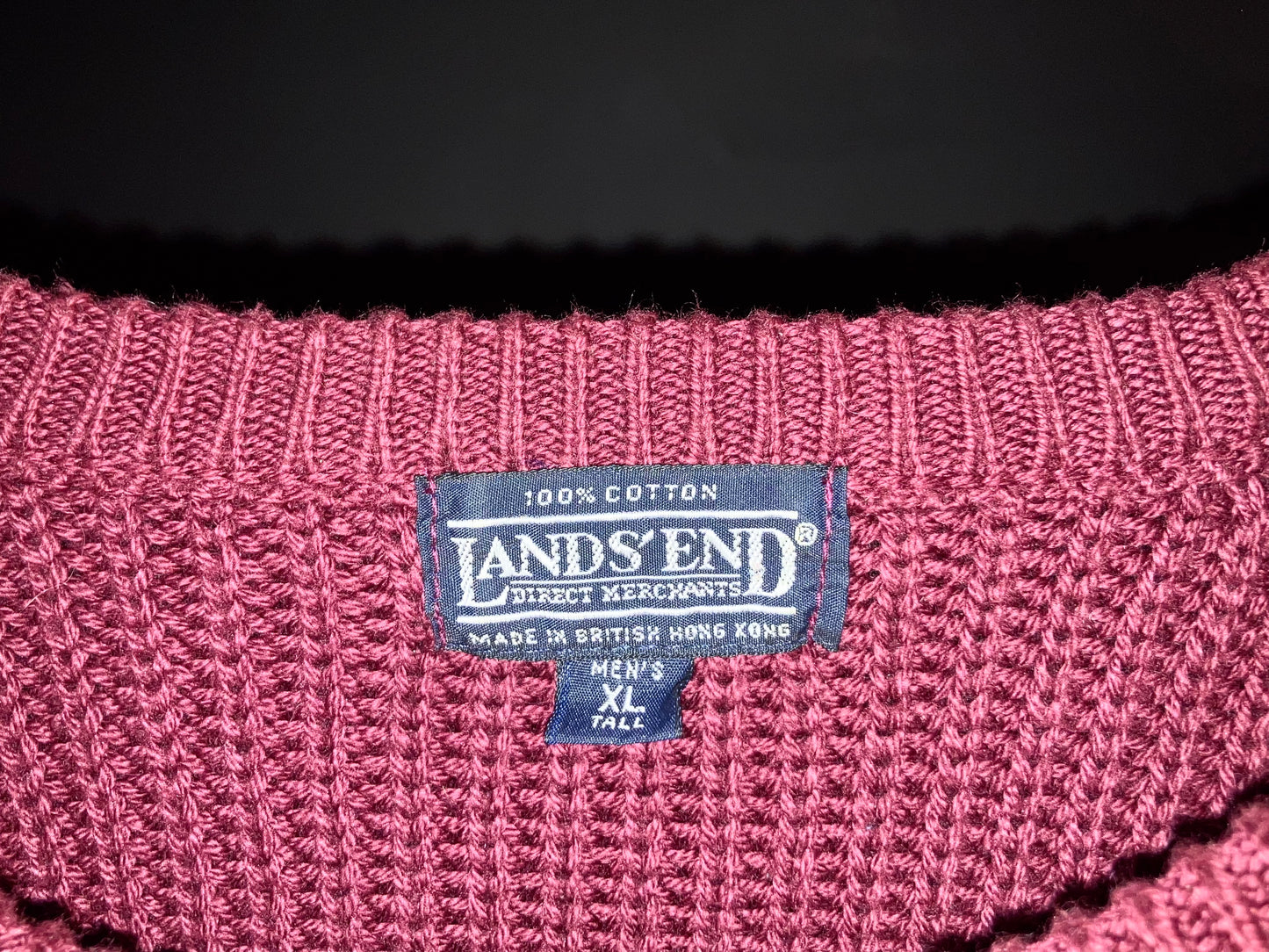 "LANDS'END" Vintage Cotton Knit