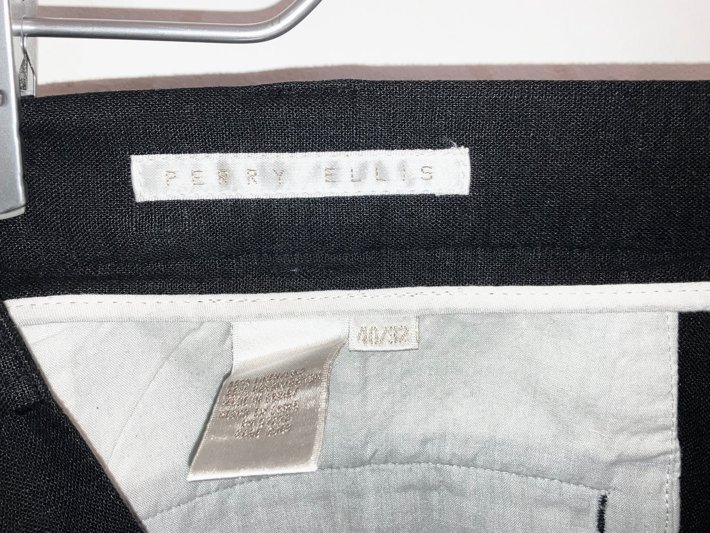 "PERRY ELLIS" Old Linen&Rayon Super Wide Slacks
