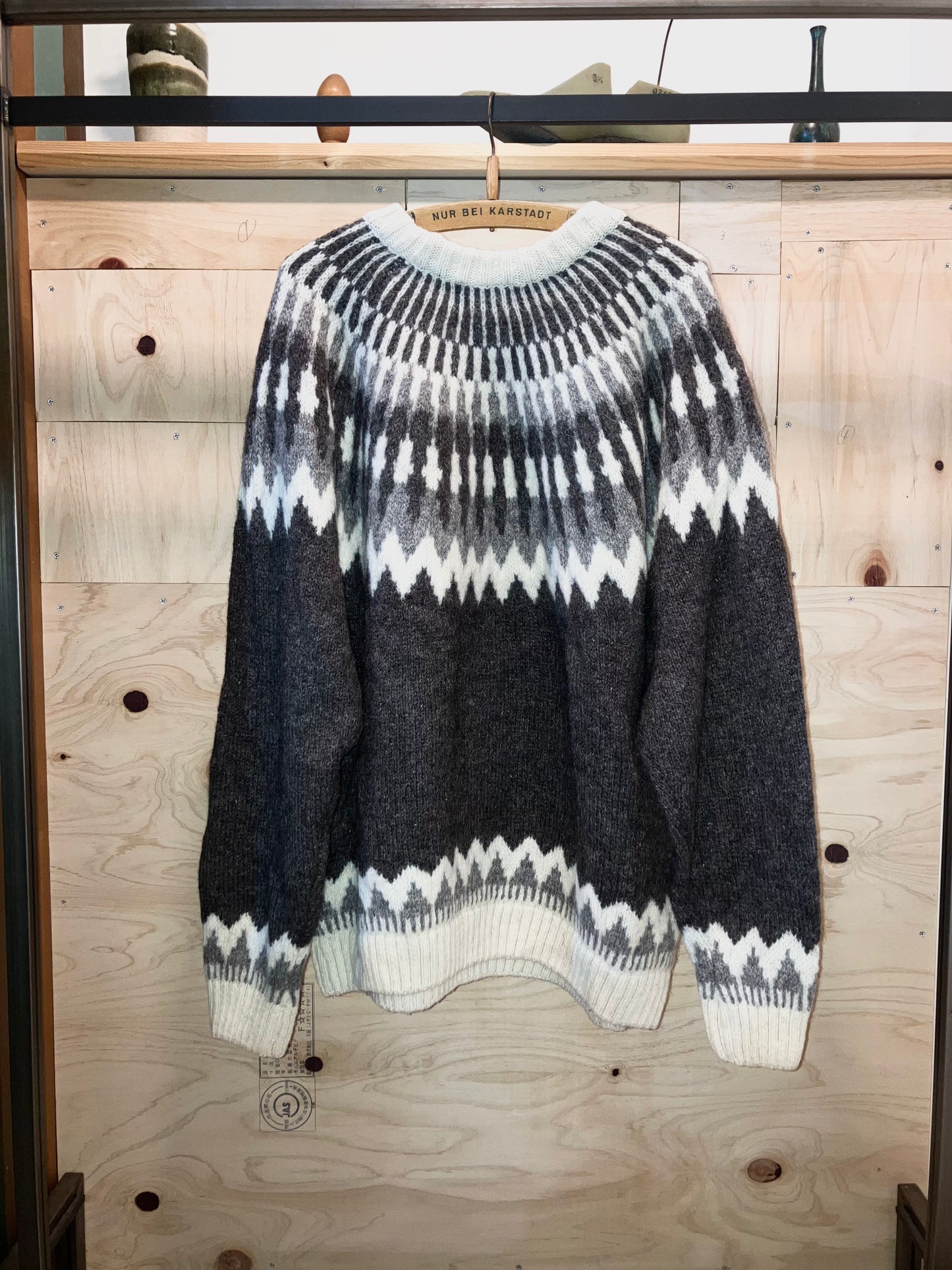 "LANDS'END" Old Big Sized Nordic Knit