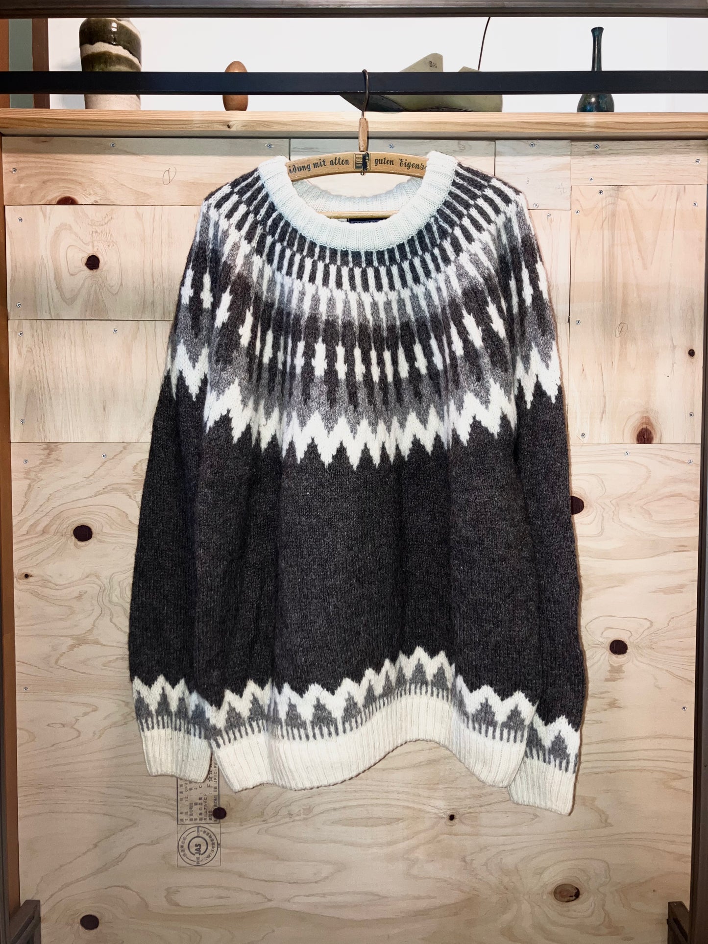 "LANDS'END" Old Big Sized Nordic Knit