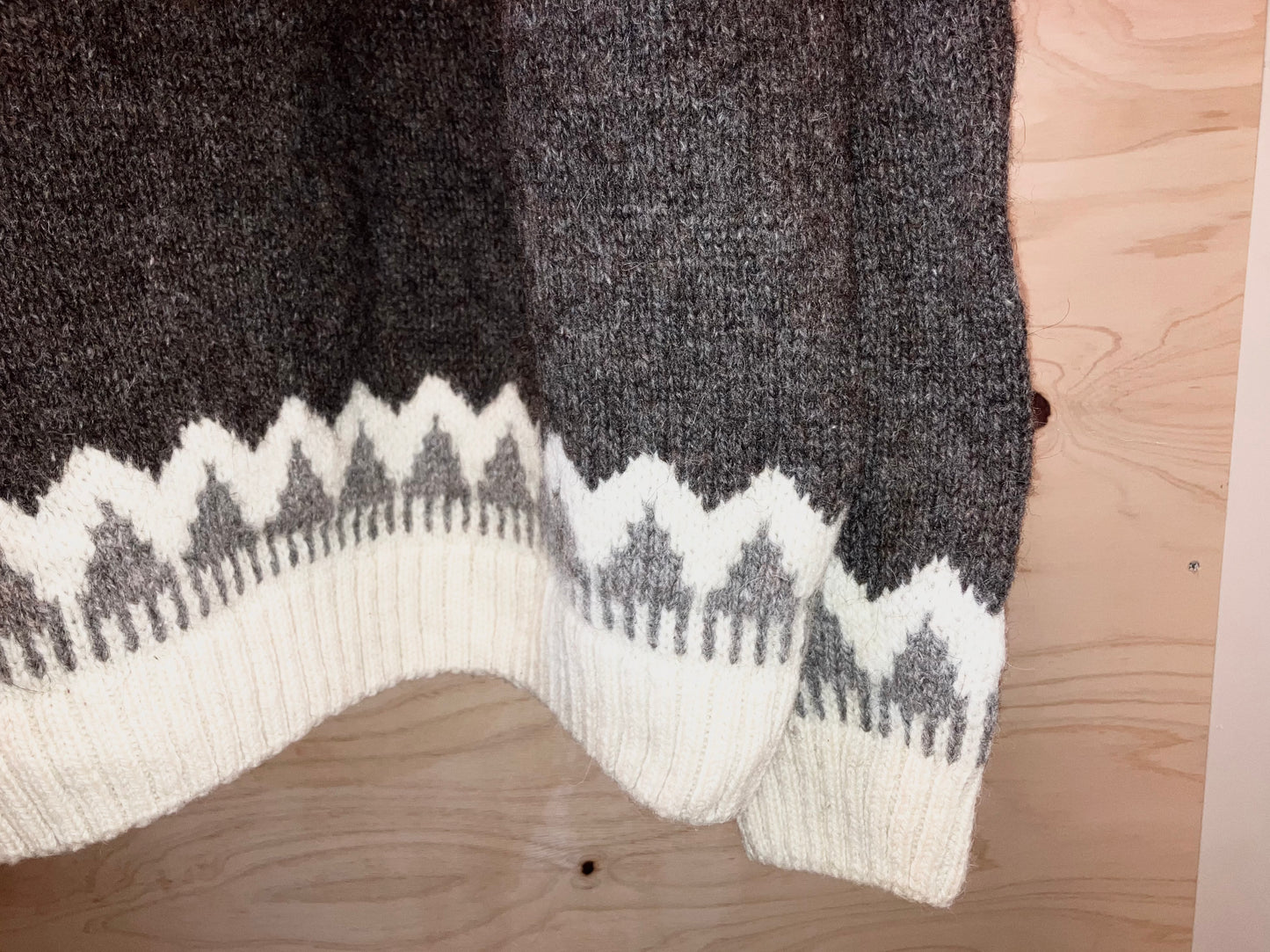 "LANDS'END" Old Big Sized Nordic Knit