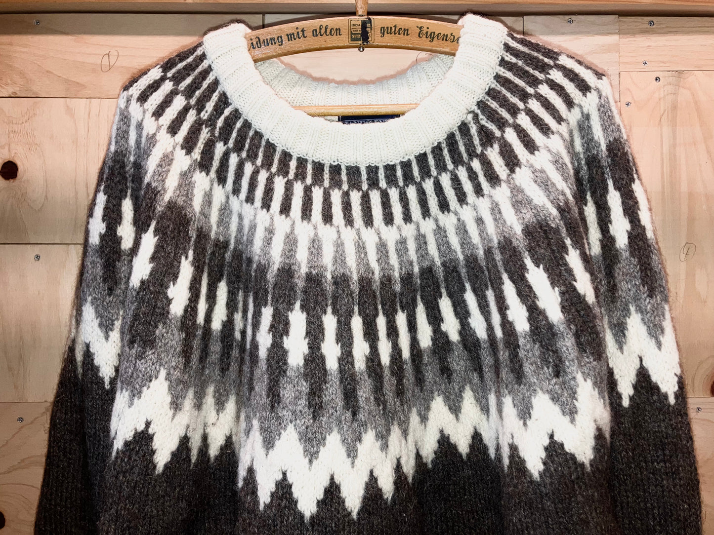 "LANDS'END" Old Big Sized Nordic Knit