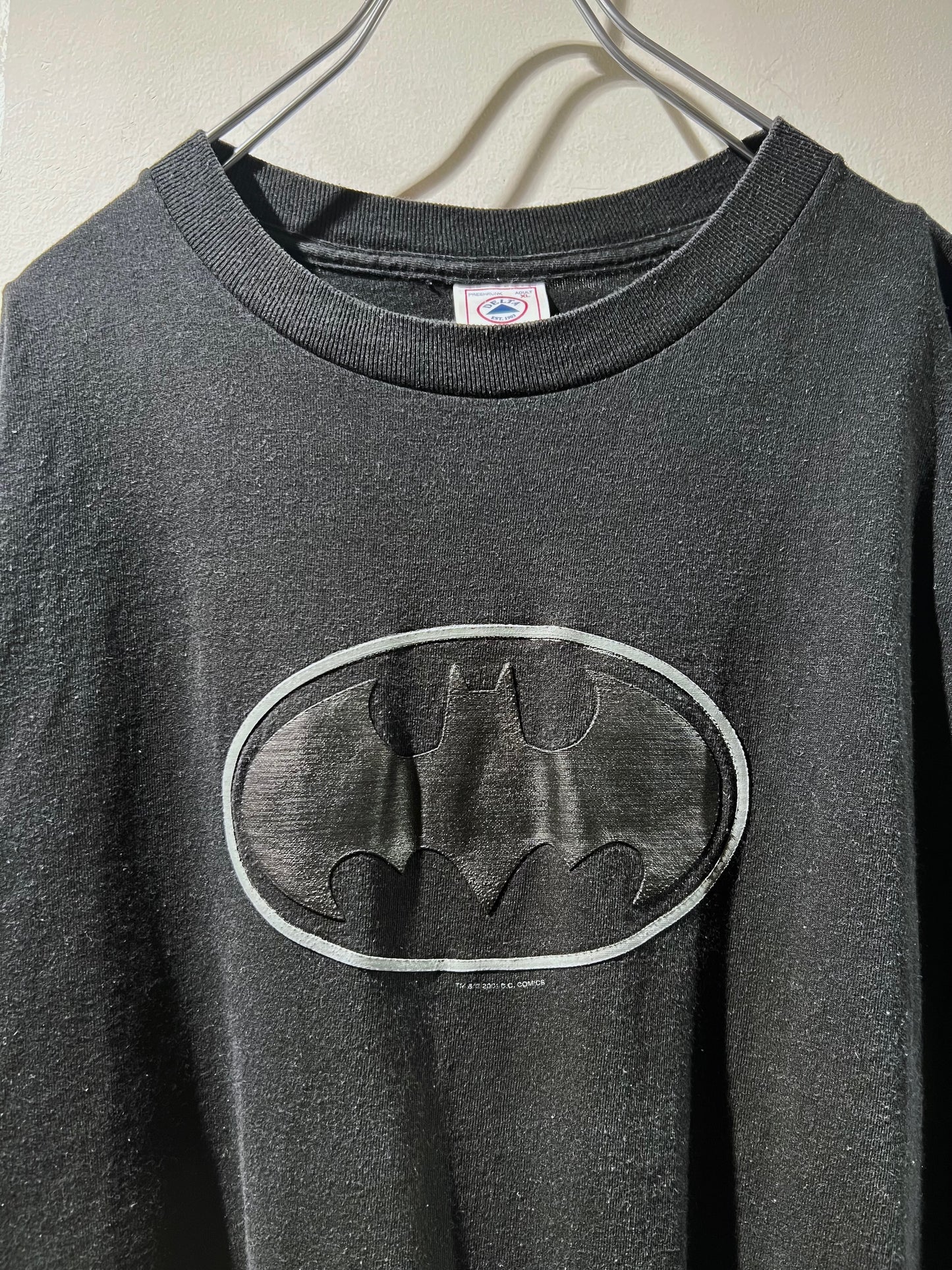 00s Vintage Batman Leather Emblem Tee