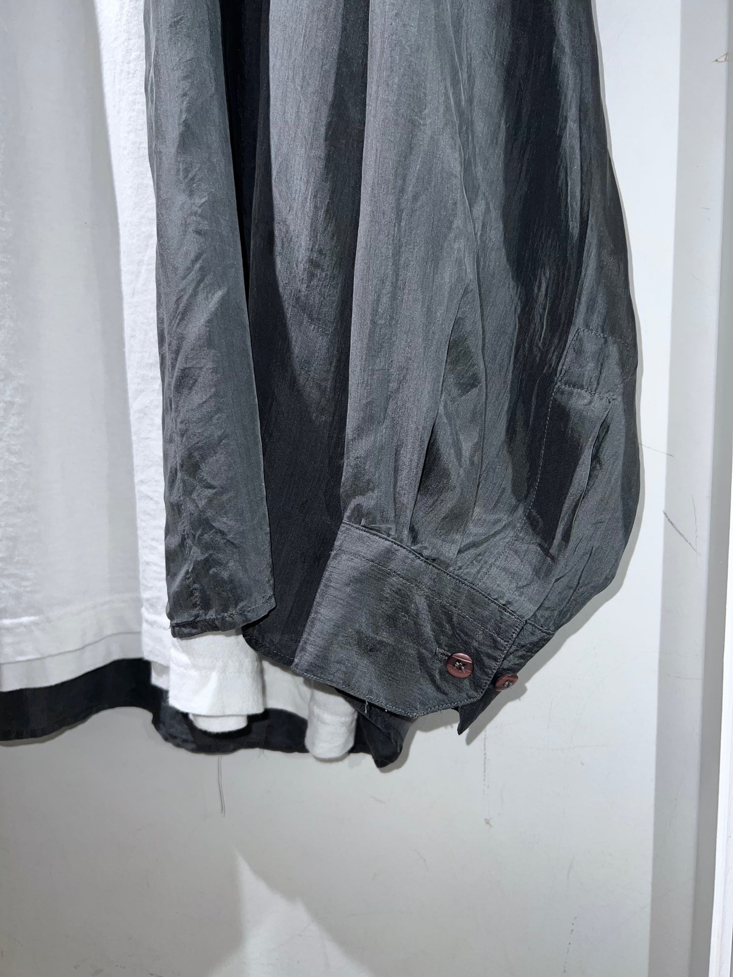 Old Grey Silk Shirt