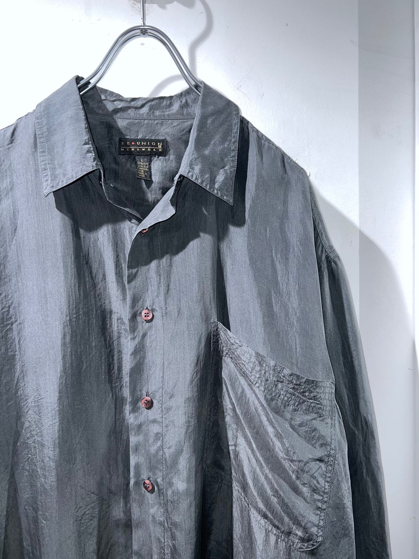 Old Grey Silk Shirt