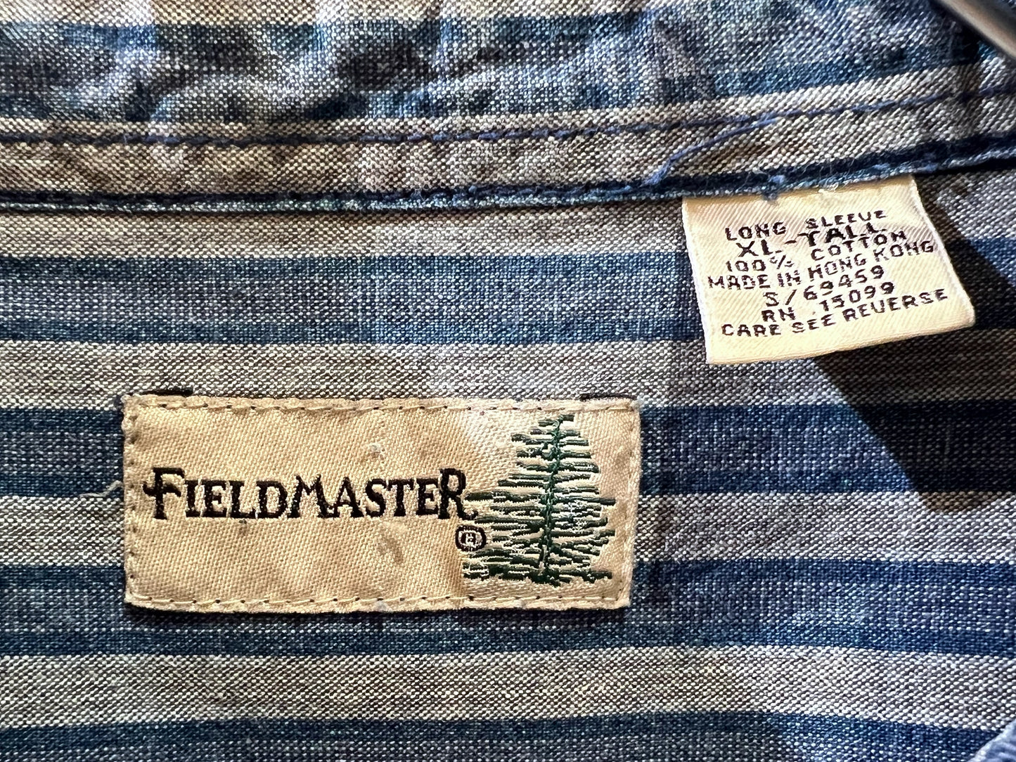 90s Cotton Striped Denim Shirt