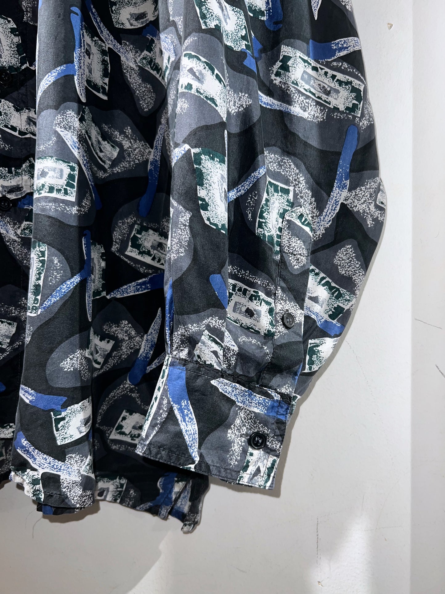 Vintage Silk Abstract L/S Shirt