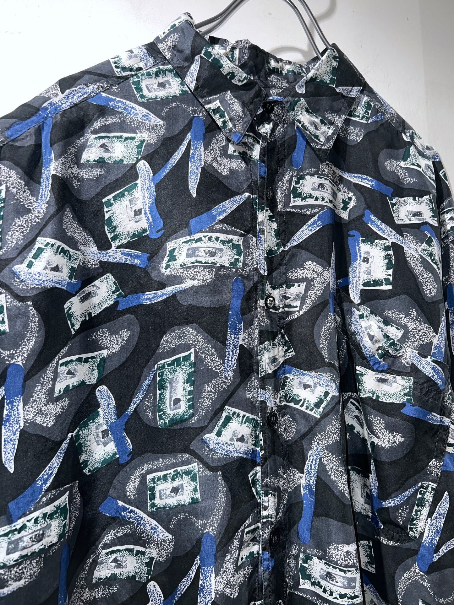 Vintage Silk Abstract L/S Shirt