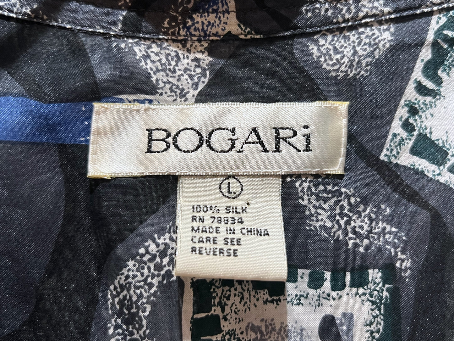 Vintage Silk Abstract L/S Shirt