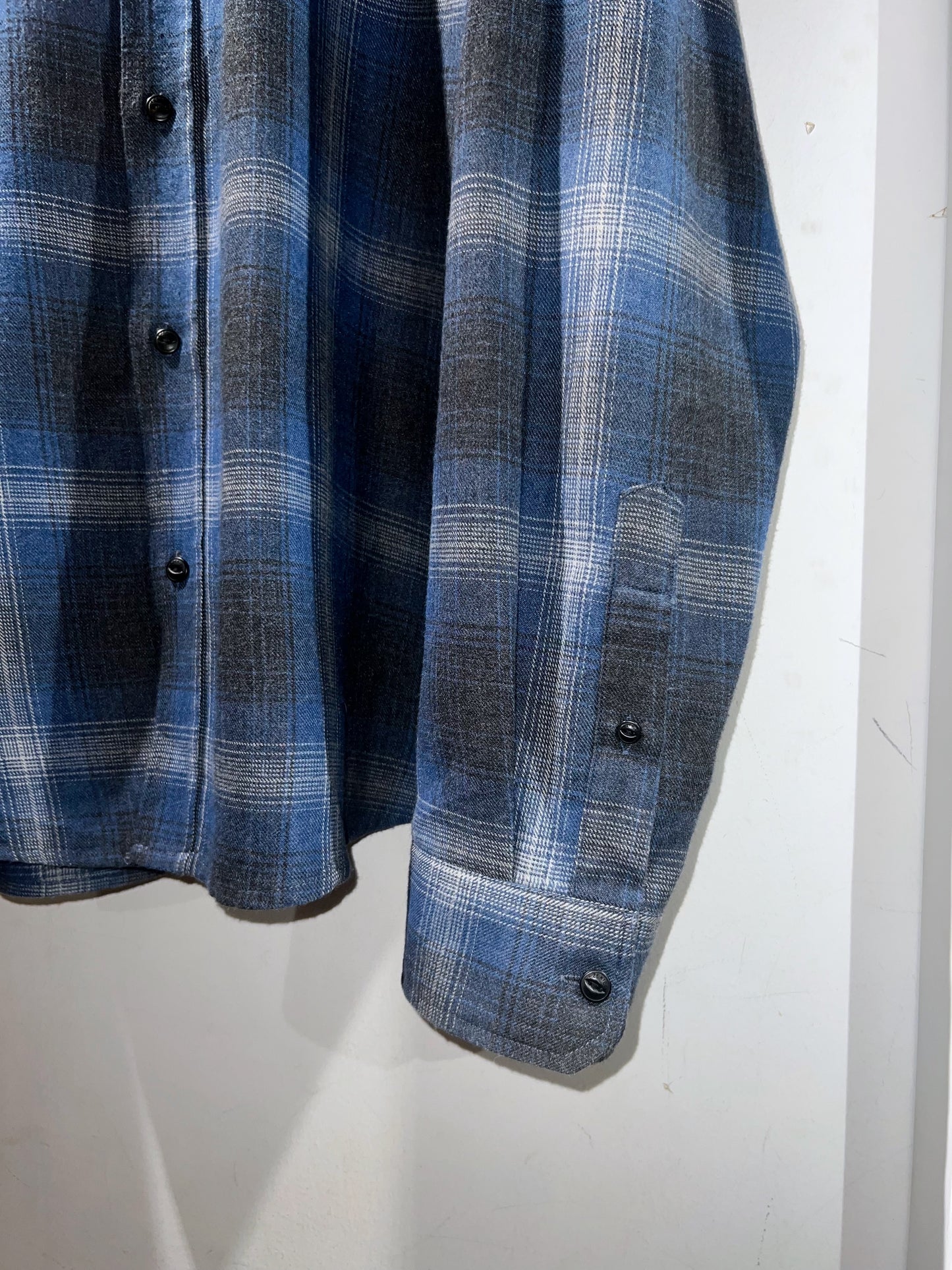 Comfort Weight Ombre Check L/S Shirt Oversized fit