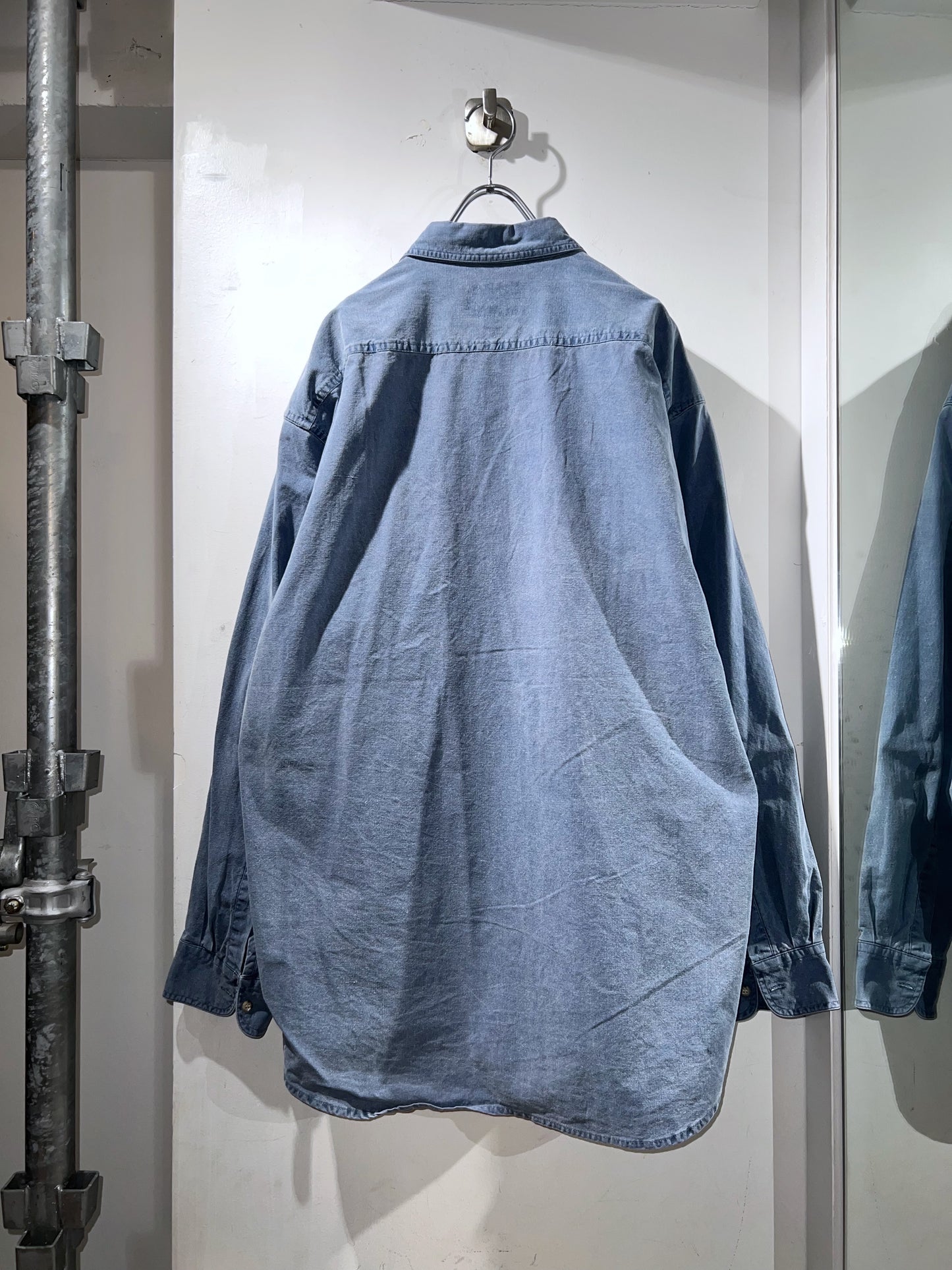 Old WOOLRICH Dull Blue Cotton L/S Shirt
